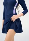  ĐỒ BƠI NỮ XUÂN THU SWIM MỘT MẢNH TAY DÀI DÁNG VÁY CHỐNG NẮNG VK56 