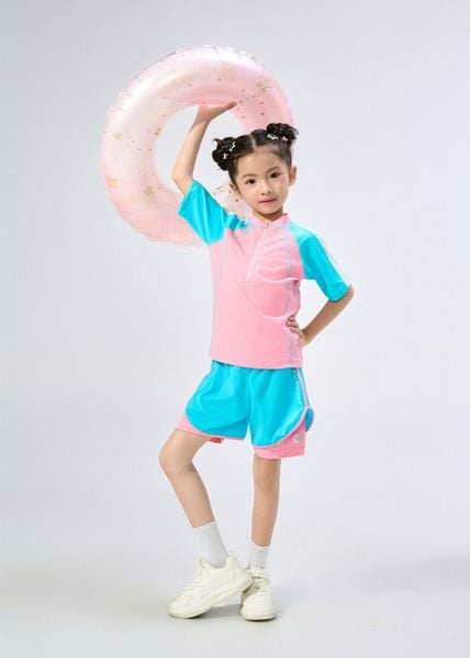 ĐỒ BƠI BÉ GÁI XUÂN THU SWIM HAI MẢNH QUẦN SHORT RỜI 2 LỚP DỄ THƯƠNG SRTE01