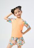  ĐỒ BƠI BÉ GÁI XUÂN THU SWIM HAI MẢNH QUẦN SHORT RỜI 2 LỚP PHỐI HOA DỄ THƯƠNG SRTE02 