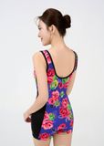  ĐỒ BƠI NỮ XUÂN THU SWIM MỘT MẢNH QUẦN SHORT PHỐI HOA KIỂU SK00 