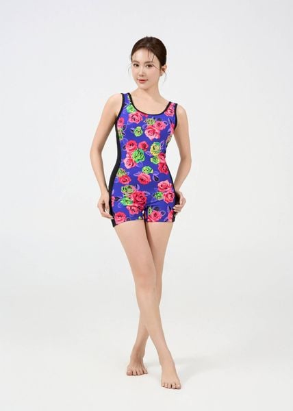 ĐỒ BƠI NỮ XUÂN THU SWIM MỘT MẢNH QUẦN SHORT PHỐI HOA KIỂU SK00