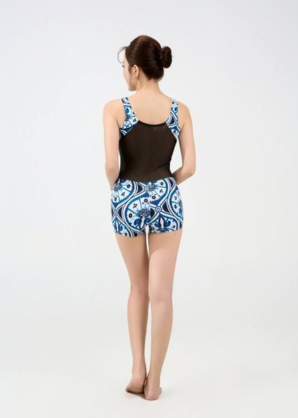 ĐỒ BƠI NỮ XUÂN THU SWIM MỘT MẢNH QUẦN SHORT PHỐI LƯỚI KIỂU SK12