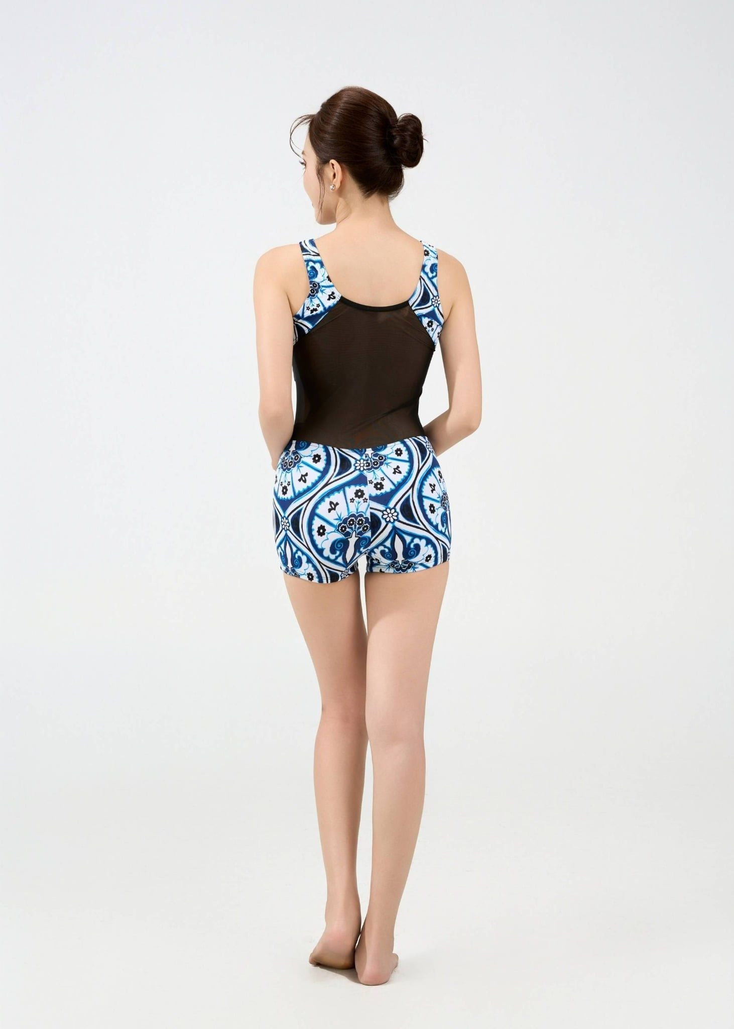  ĐỒ BƠI NỮ XUÂN THU SWIM MỘT MẢNH QUẦN SHORT PHỐI LƯỚI KIỂU SK12 