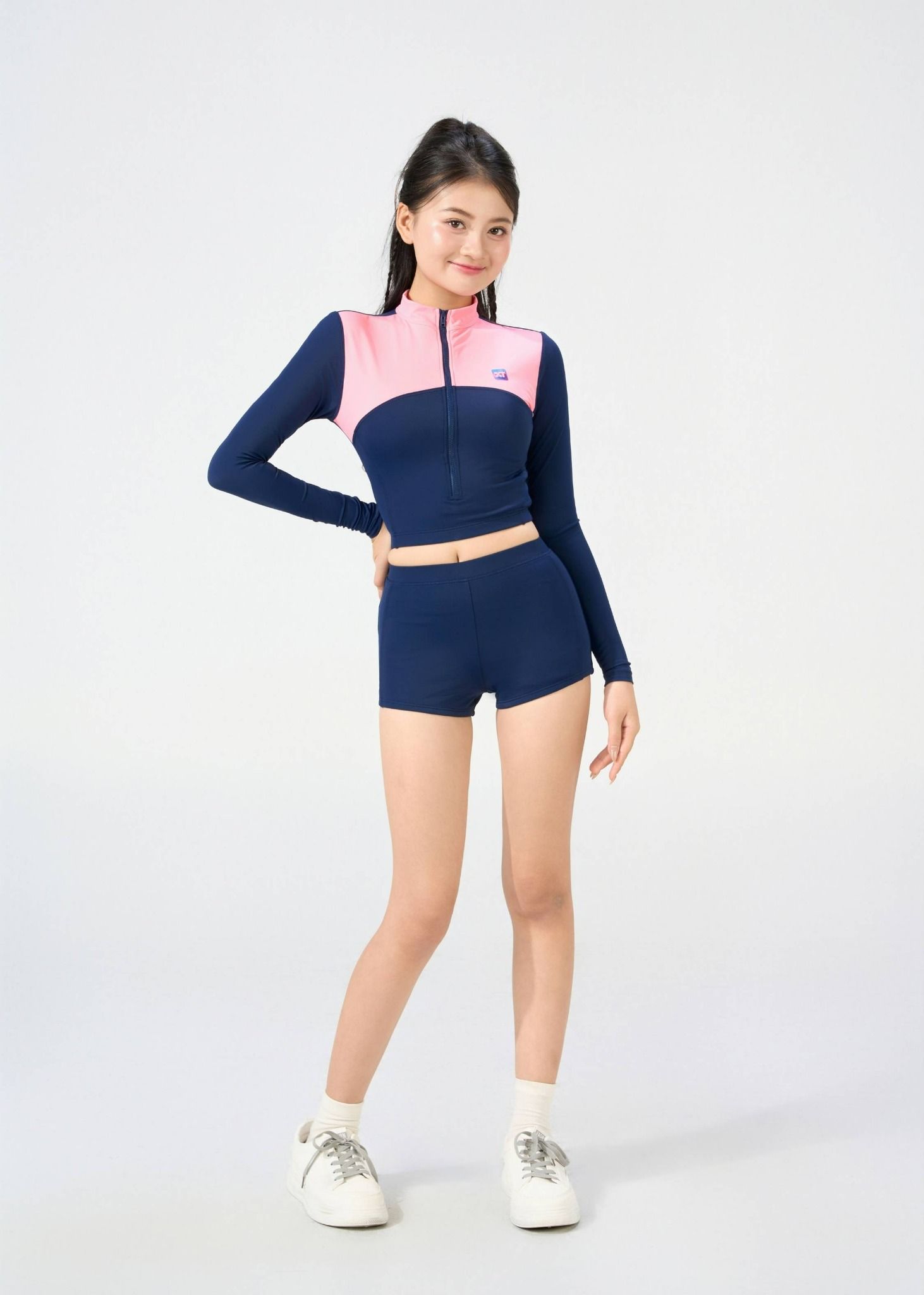  ĐỒ BƠI NỮ XUÂN THU SWIM HAI MẢNH TAY DÀI QUẦN SHORT RỜI CHỐNG NẮNG SRK29 