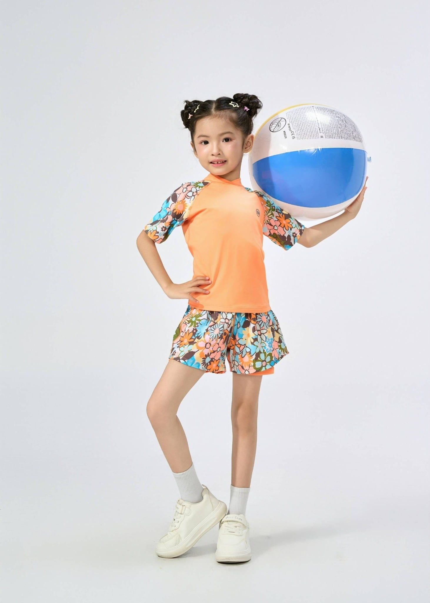  ĐỒ BƠI BÉ GÁI XUÂN THU SWIM HAI MẢNH QUẦN SHORT RỜI 2 LỚP PHỐI HOA DỄ THƯƠNG SRTE02 