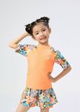 ĐỒ BƠI BÉ GÁI XUÂN THU SWIM HAI MẢNH QUẦN SHORT RỜI 2 LỚP PHỐI HOA DỄ THƯƠNG SRTE02 