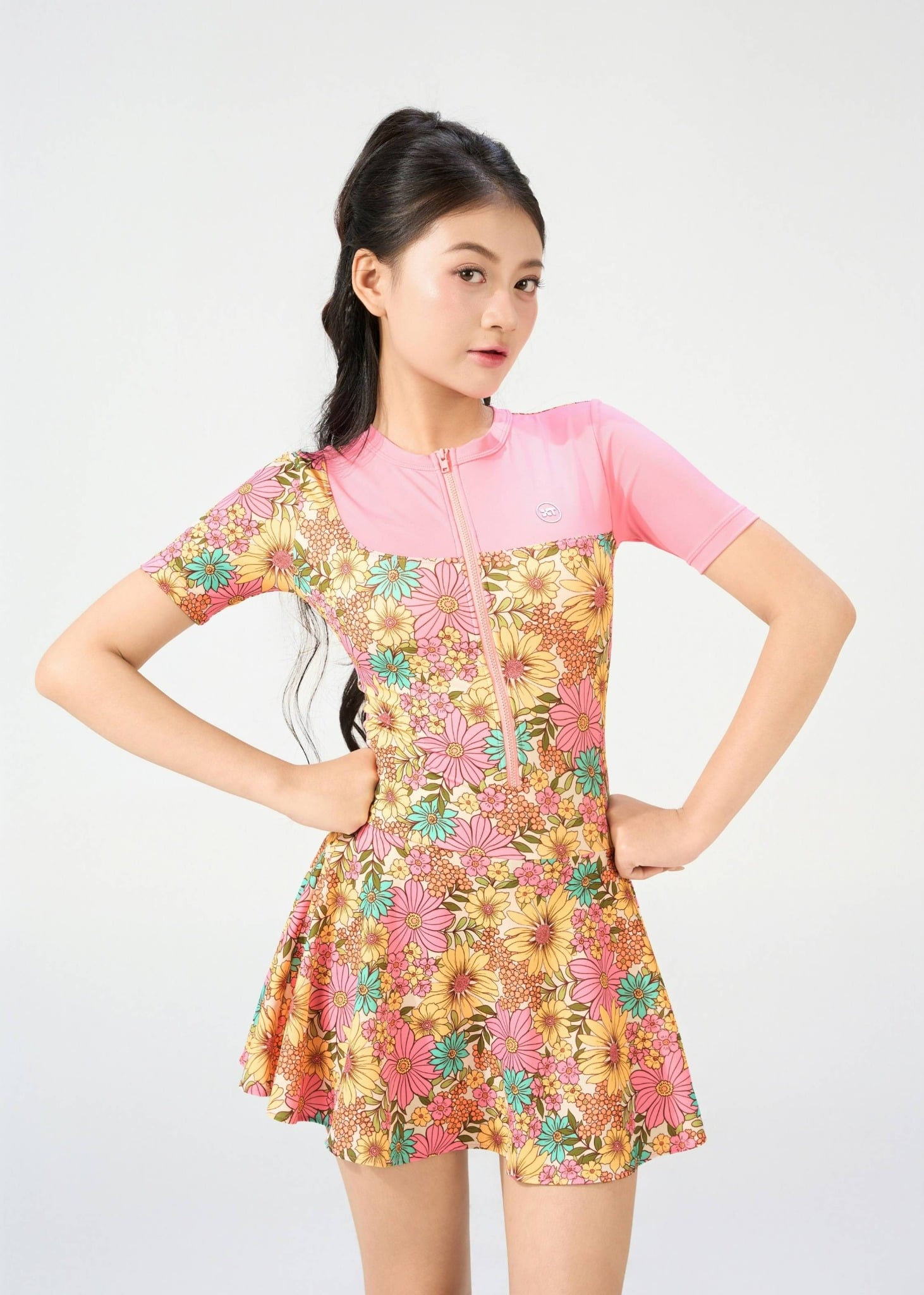 ĐỒ BƠI NỮ CHO TEEN XUÂN THU SWIM HAI MẢNH QUẦN SHORT RỜI 2 LỚP KÍN ĐÁO SRTT04