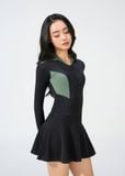  ĐỒ BƠI NỮ XUÂN THU SWIM MỘT MẢNH DÁNG VÁY TAY DÀI CHỐNG NẮNG TÔN DÁNG VK58 