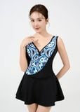  ĐỒ BƠI NỮ XUÂN THU SWIM MỘT MẢNH DÁNG VÁY PHỐI HOẠ TIẾT KIỂU VK07 