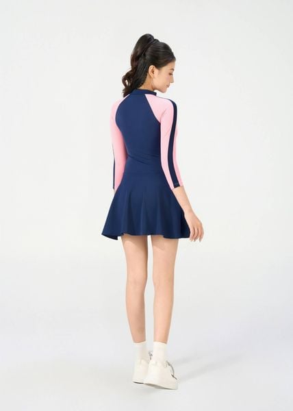 ĐỒ BƠI NỮ XUÂN THU SWIM MỘT MẢNH TAY DÀI DÁNG VÁY CHỐNG NẮNG VK55