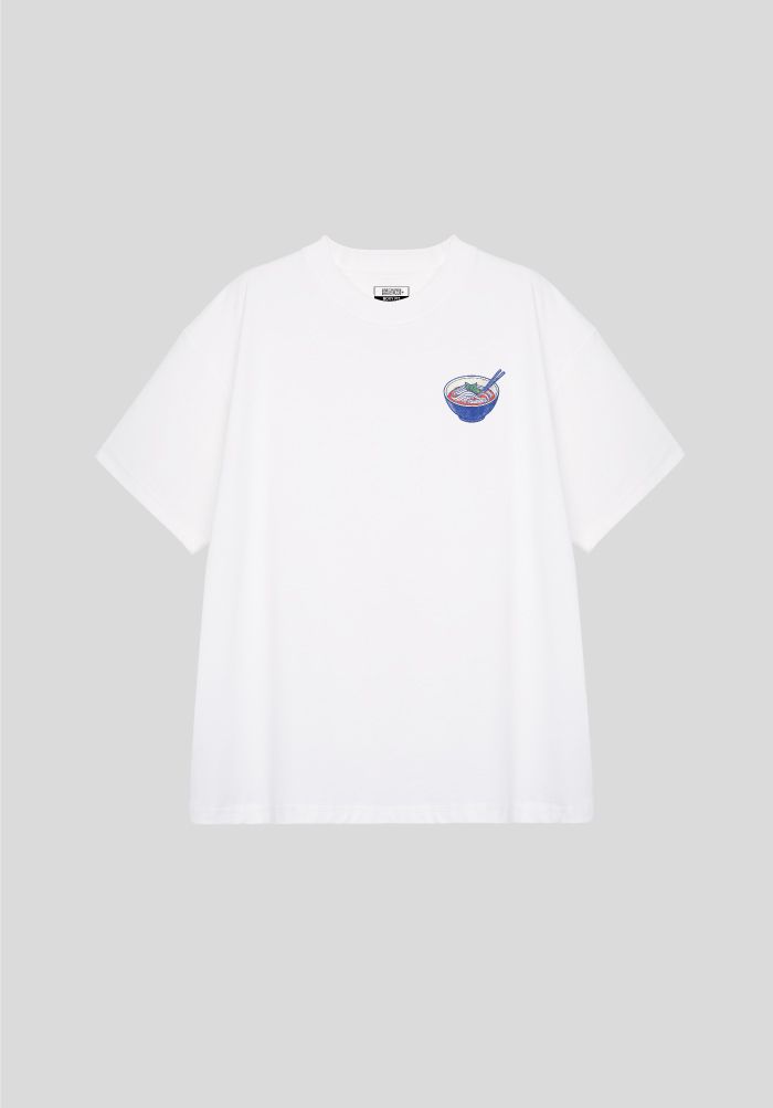 Áo thun hình in phom Boxy - SaiGon Dinner T-shirt