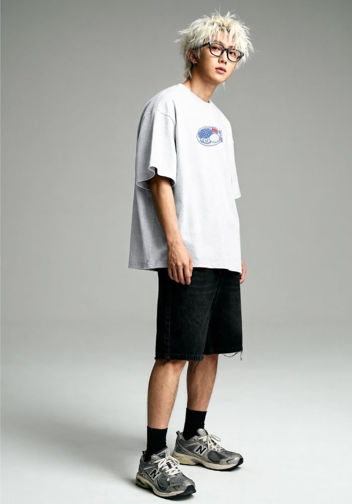 Áo thun hình in phom Boxy - SaiGon Dinner T-shirt - Đen