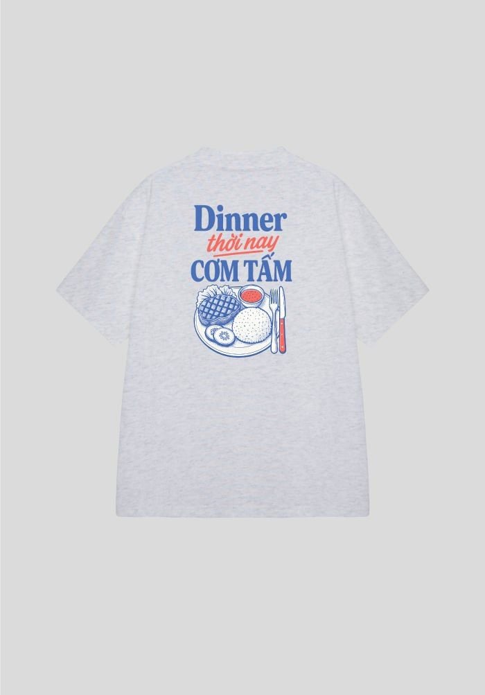 Áo thun hình in phom Boxy - SaiGon Dinner T-shirt