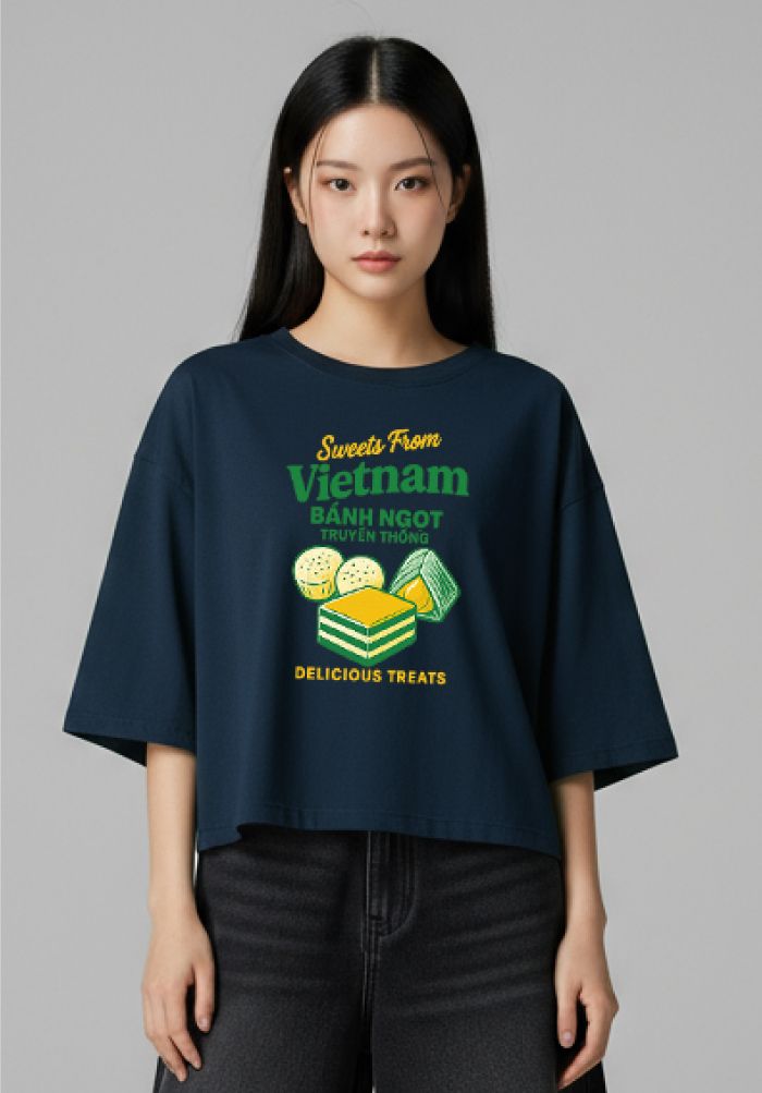 Áo thun hình in phom Boxy - SaiGon Dinner T-shirt