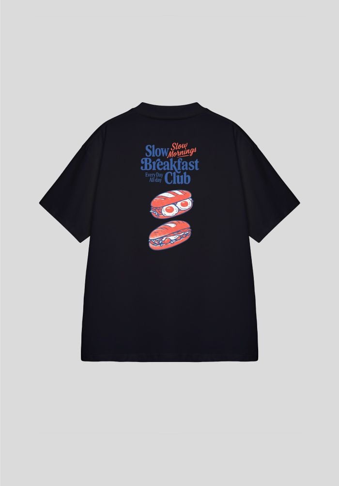 Áo thun hình in phom Boxy - SaiGon Dinner T-shirt