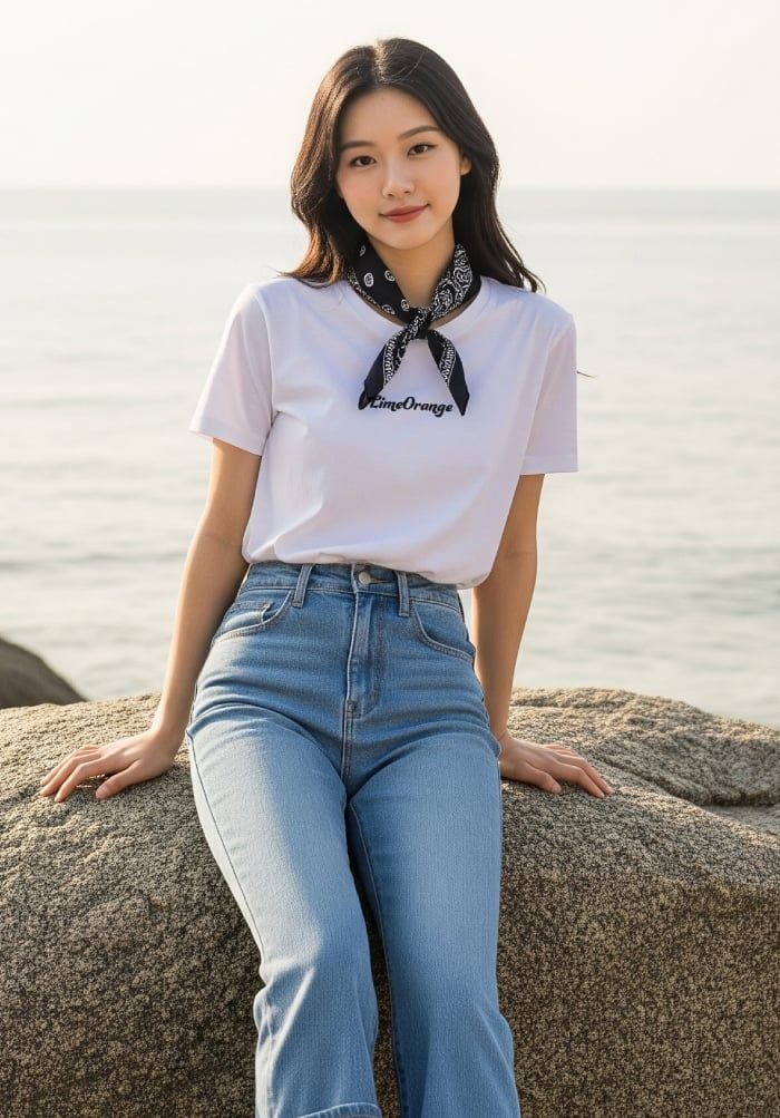 Áo thun hình in Idol K-pop - Idol Kpop style T-shirt - Trắng