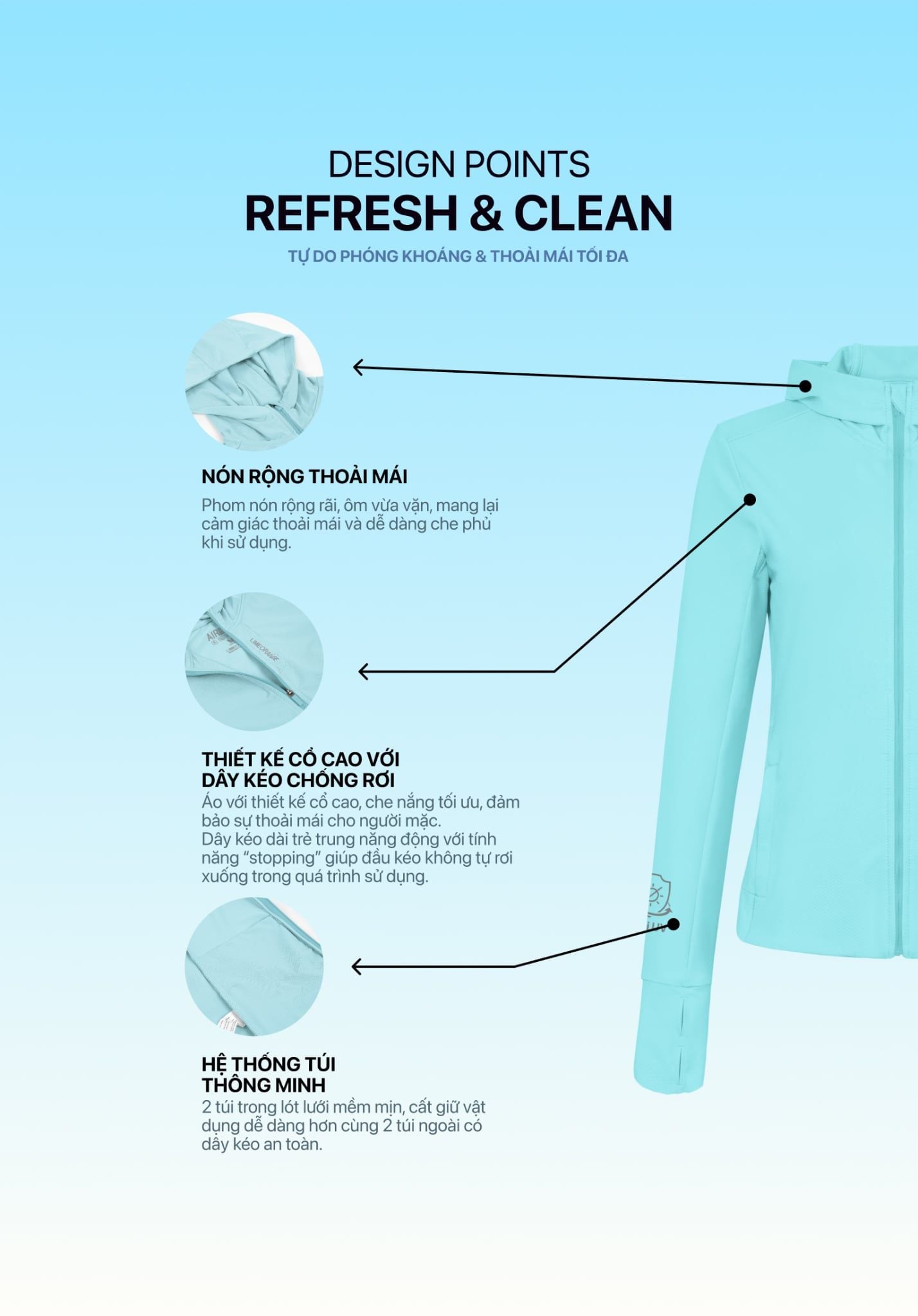 Áo Khoác Nữ Chống Nắng Chống Tia UV Siêu Nhẹ Vải Co Giãn Air Hoodie Hardskin 4