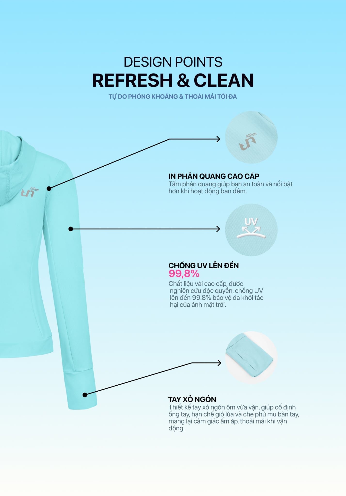 Áo Khoác Nữ Chống Nắng Chống Tia UV Siêu Nhẹ Vải Co Giãn Air Hoodie Hardskin 4
