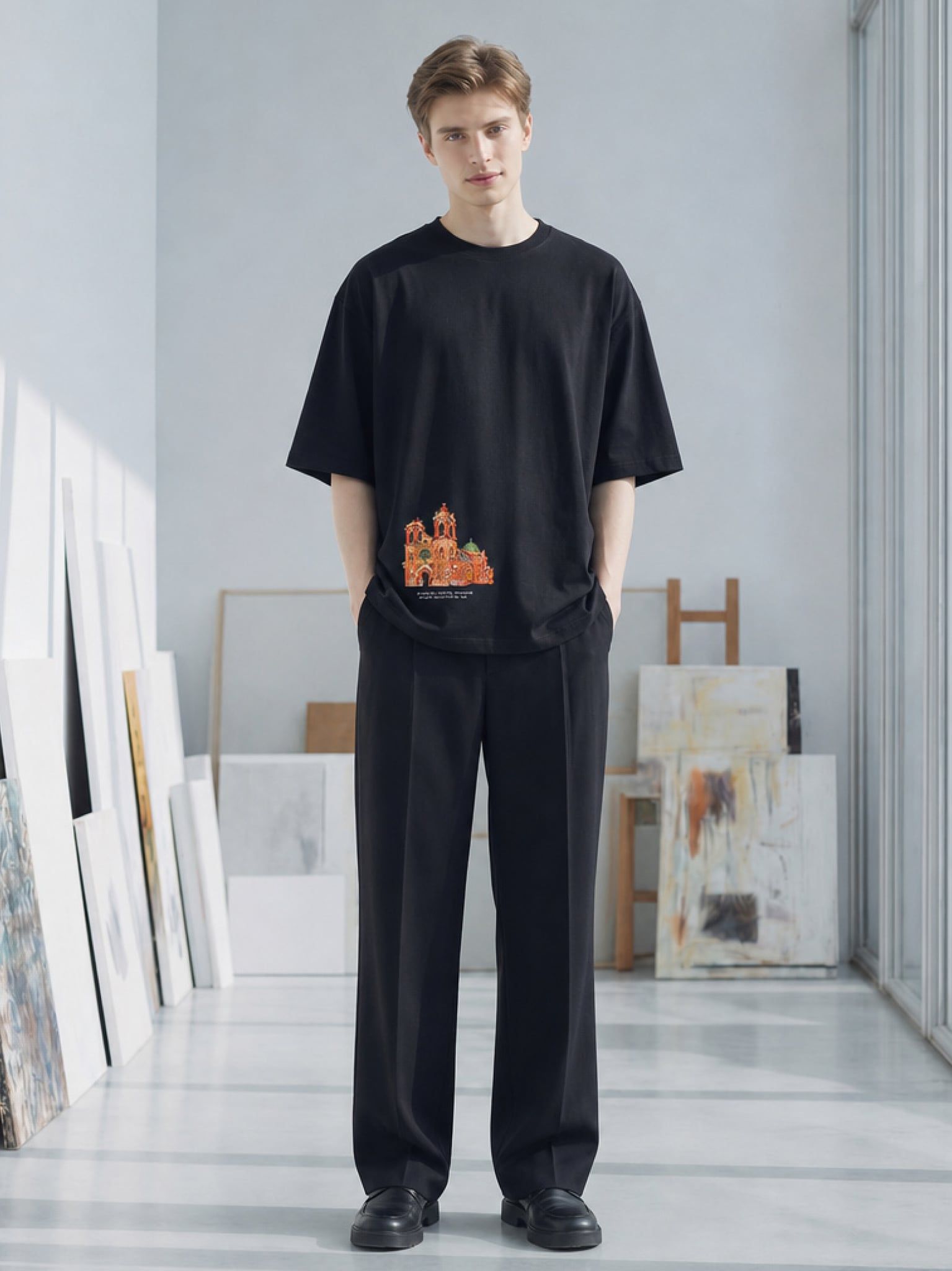 Áo Thun Cao Cấp Unisex Graphic VBAL T-Shirt Ver.2 LIMEORANGE - Đen