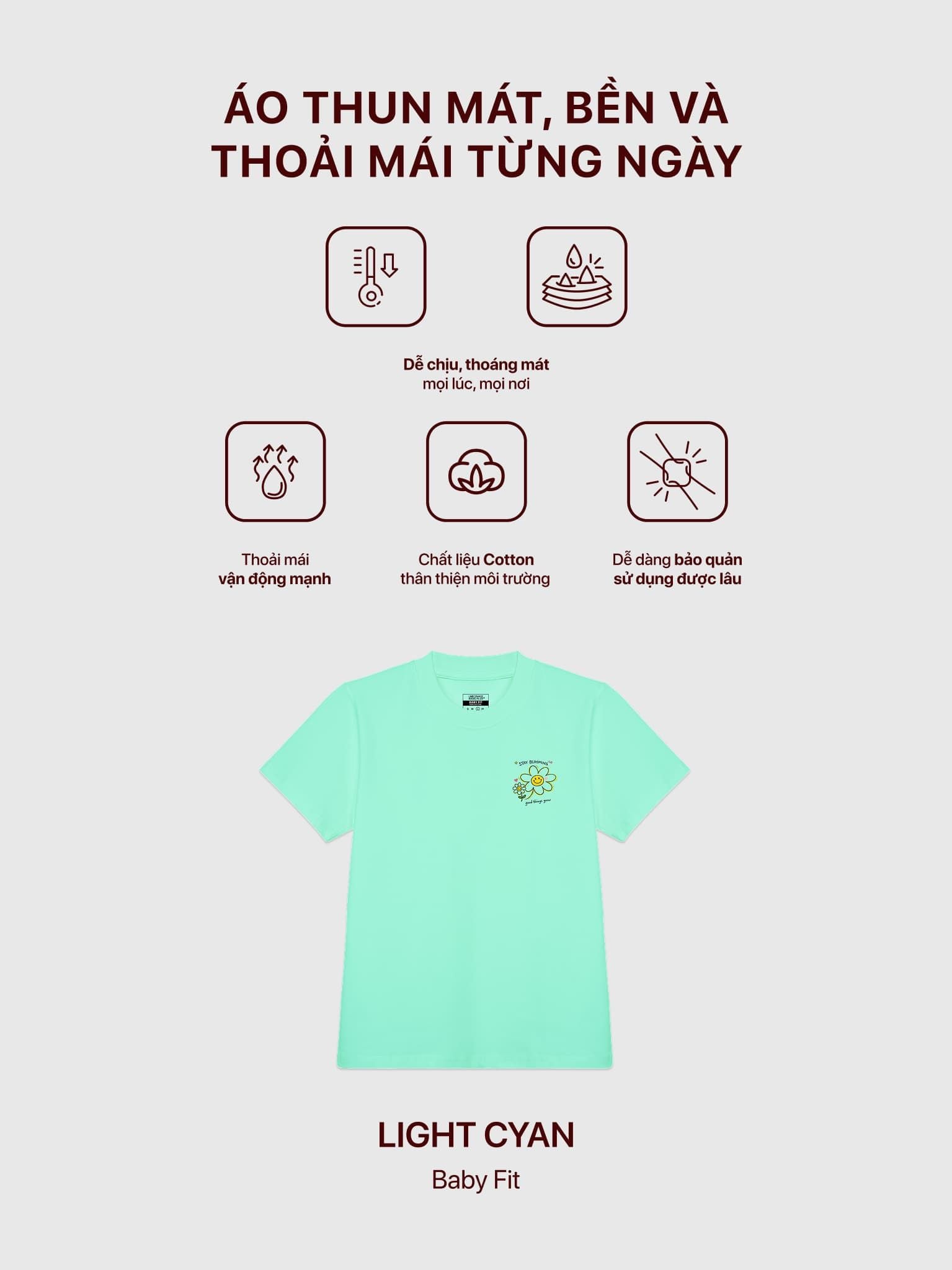 Áo thun Baby Tee in hình hoa LO26111108