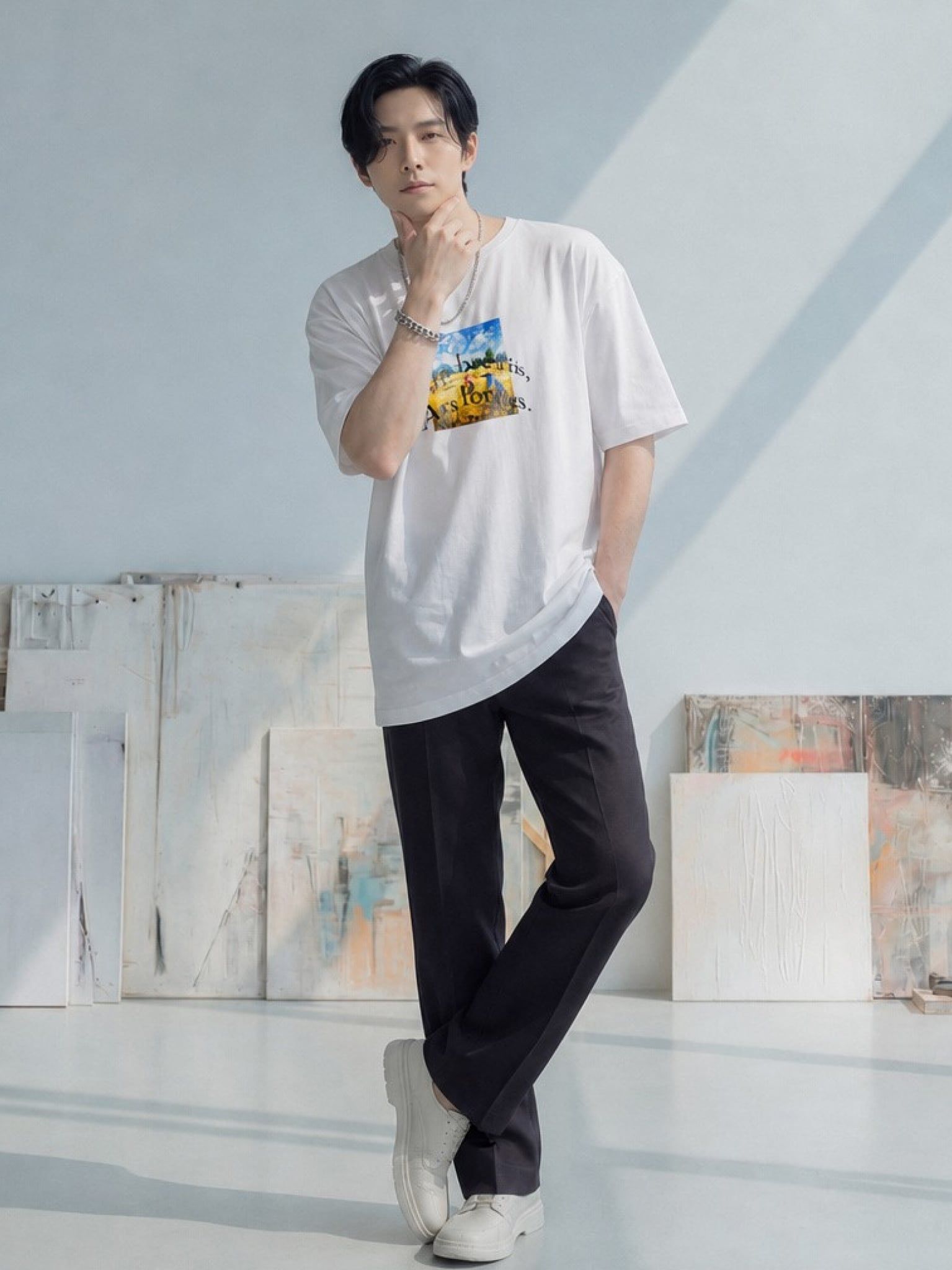 Áo Thun Cao Cấp Unisex Graphic VBAL T-Shirt Ver.2 LIMEORANGE - Trắng