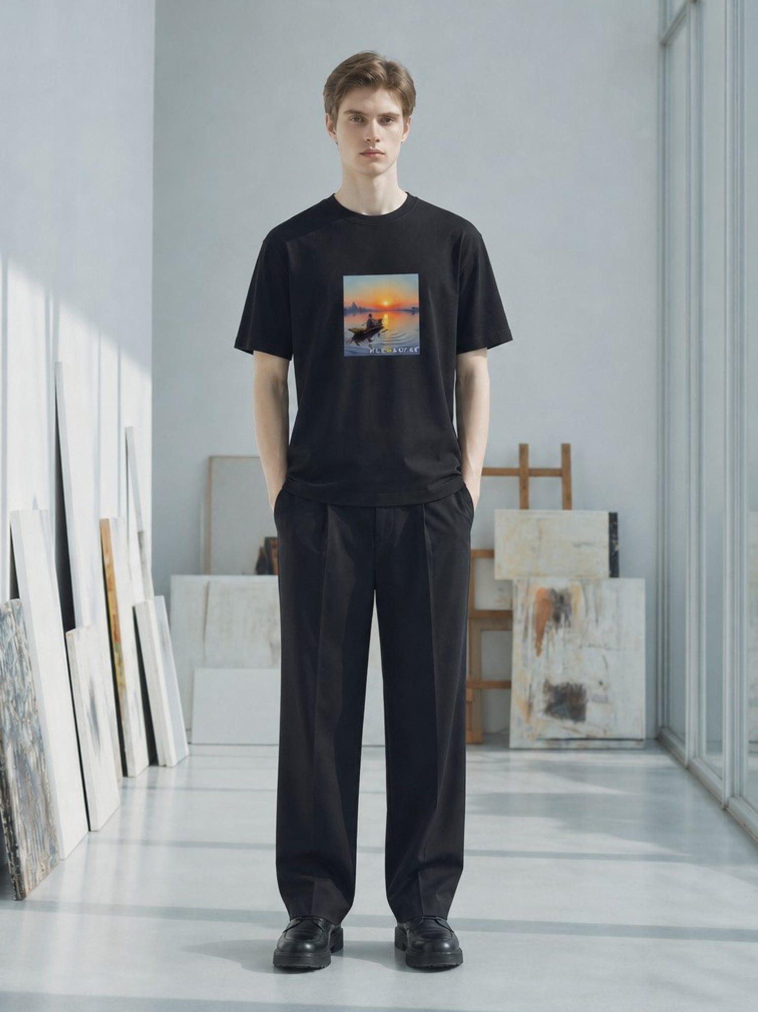 Áo Thun Cao Cấp Unisex Graphic VBAL T-Shirt Ver.2 LIMEORANGE - Đen