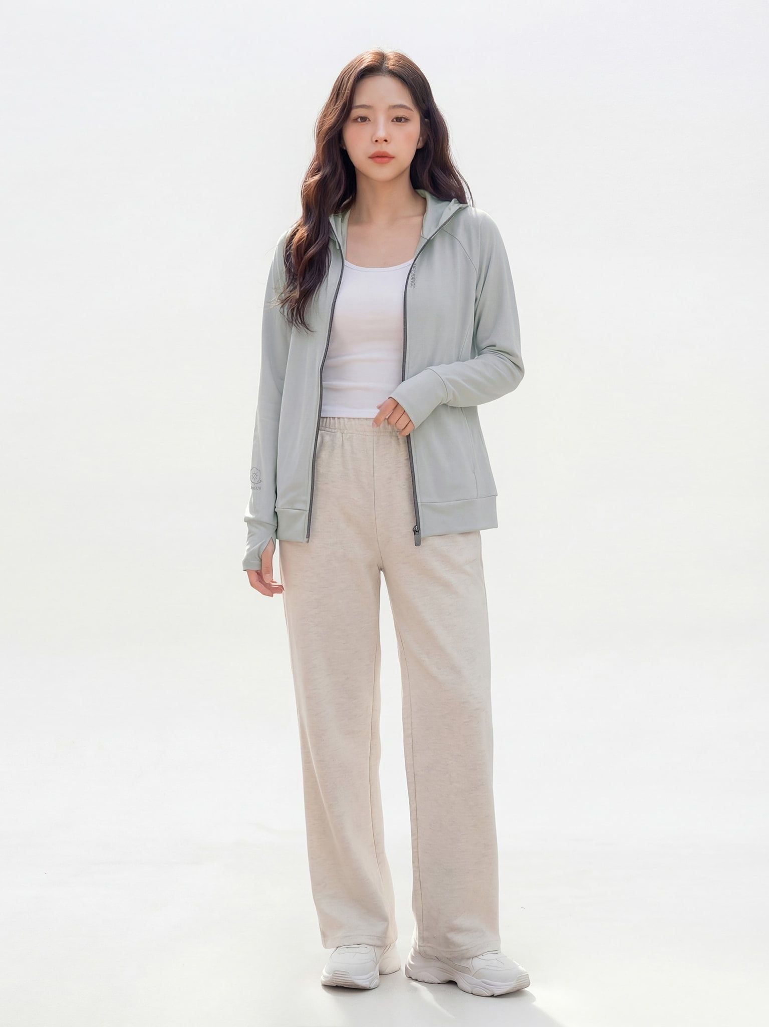 Áo khoác chống nắng chống tia UV - UV SUNSCREEN HOODIE - Xám Nhạt