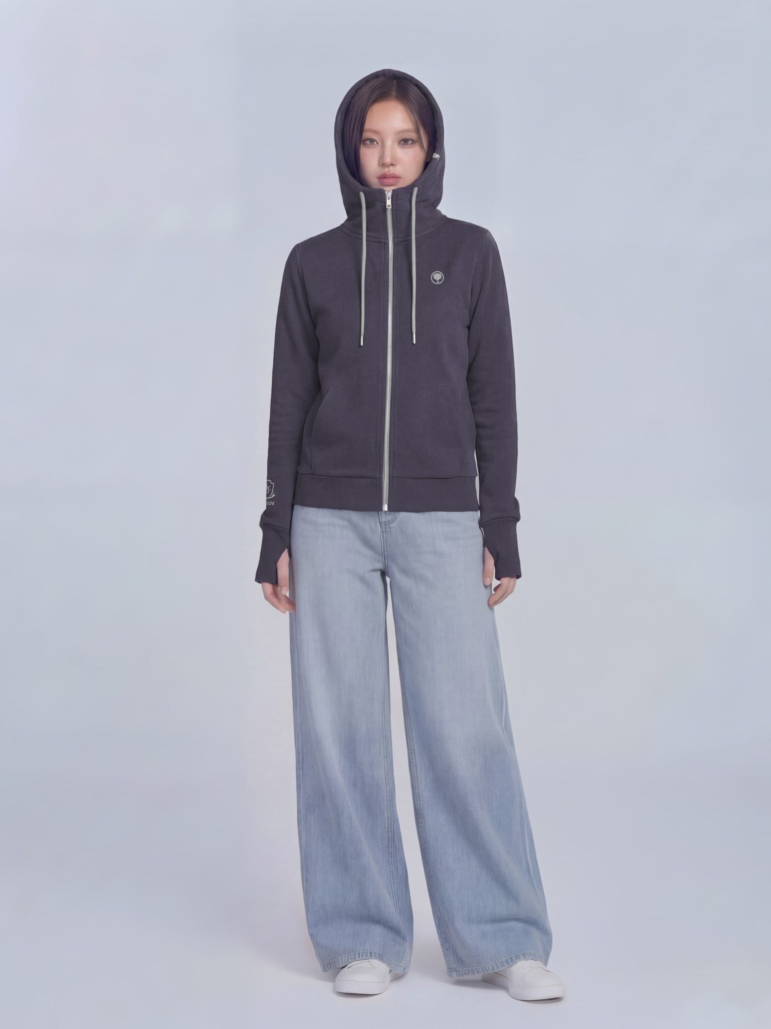 ÁO KHOÁC COTTON NỮ CHỐNG NẮNG 99,95% HOODIE WINGS - LIMEORANGE - Tím Khói