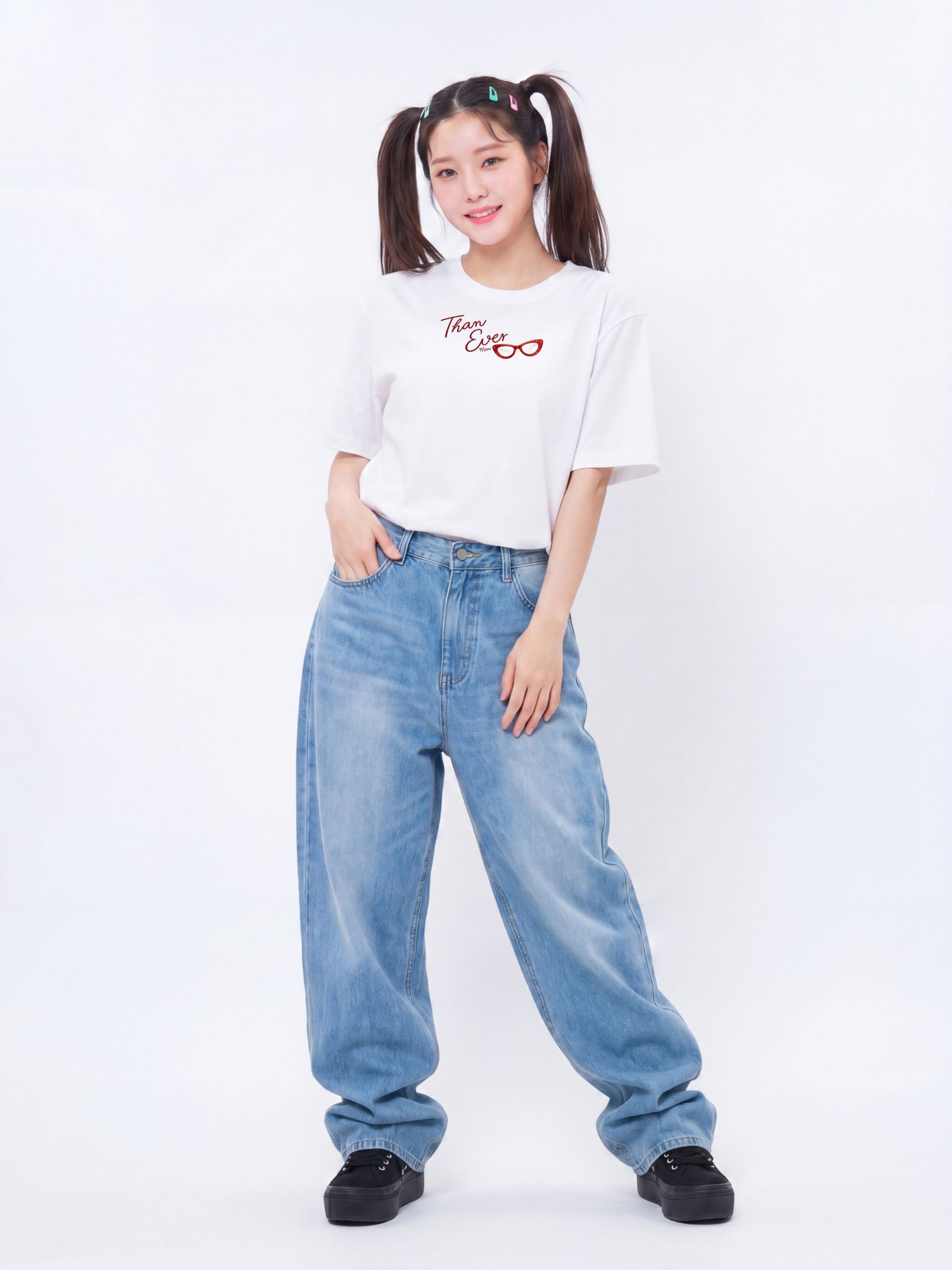 Áo Thun Boxy Fit Graphic Lucky And Fun LIMEORANGE