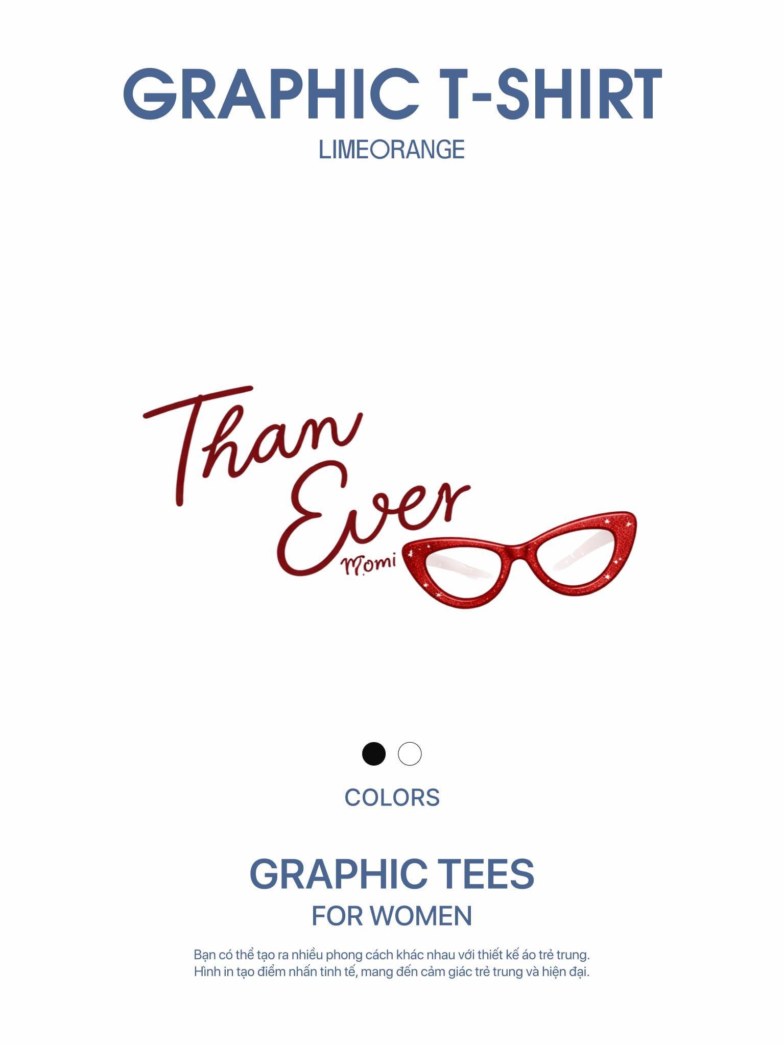 Áo Thun Boxy Fit Graphic Lucky And Fun LIMEORANGE