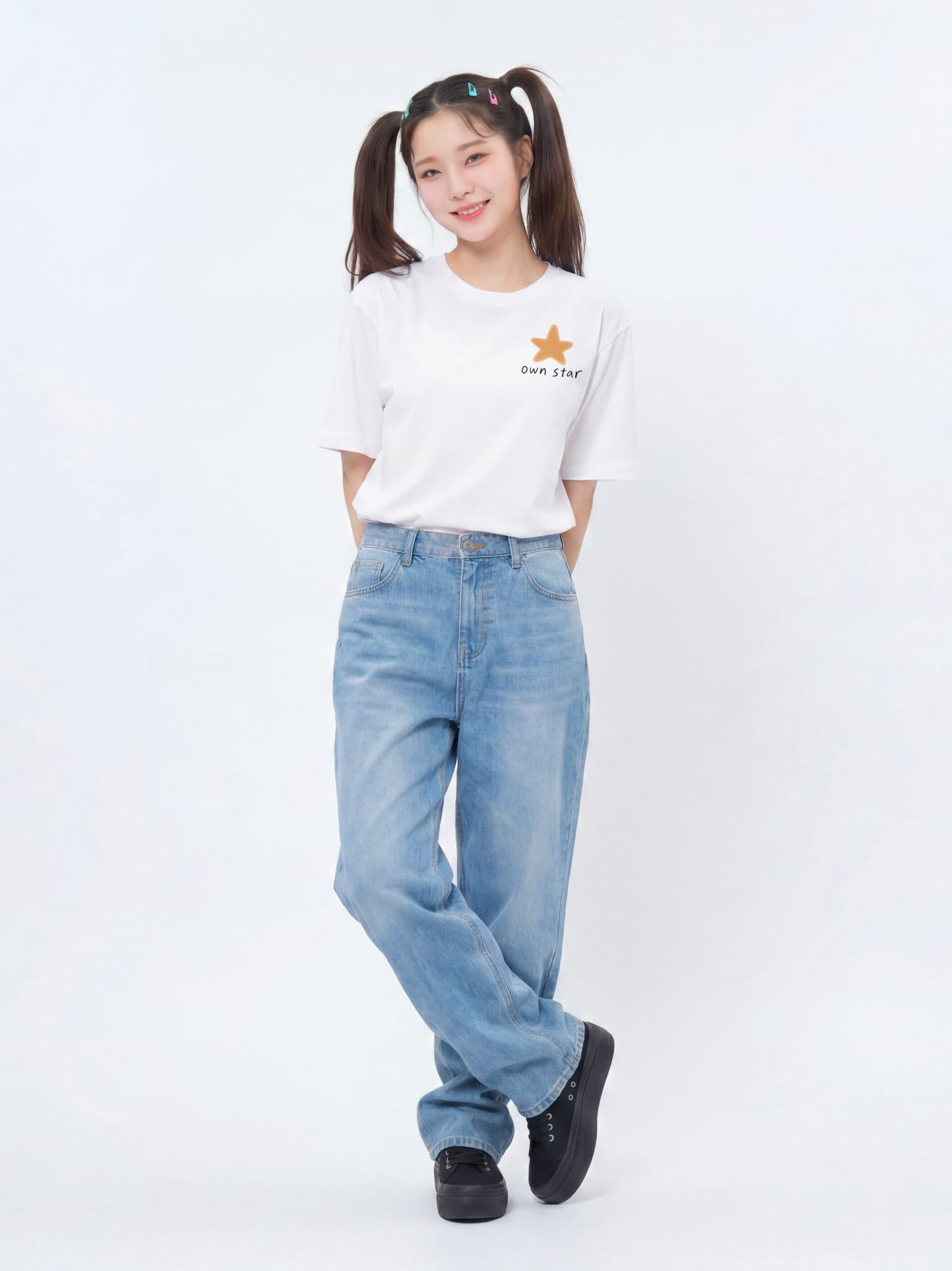 Áo Thun Boxy Fit Graphic Shine With Your Own Stars LIMEORANGE