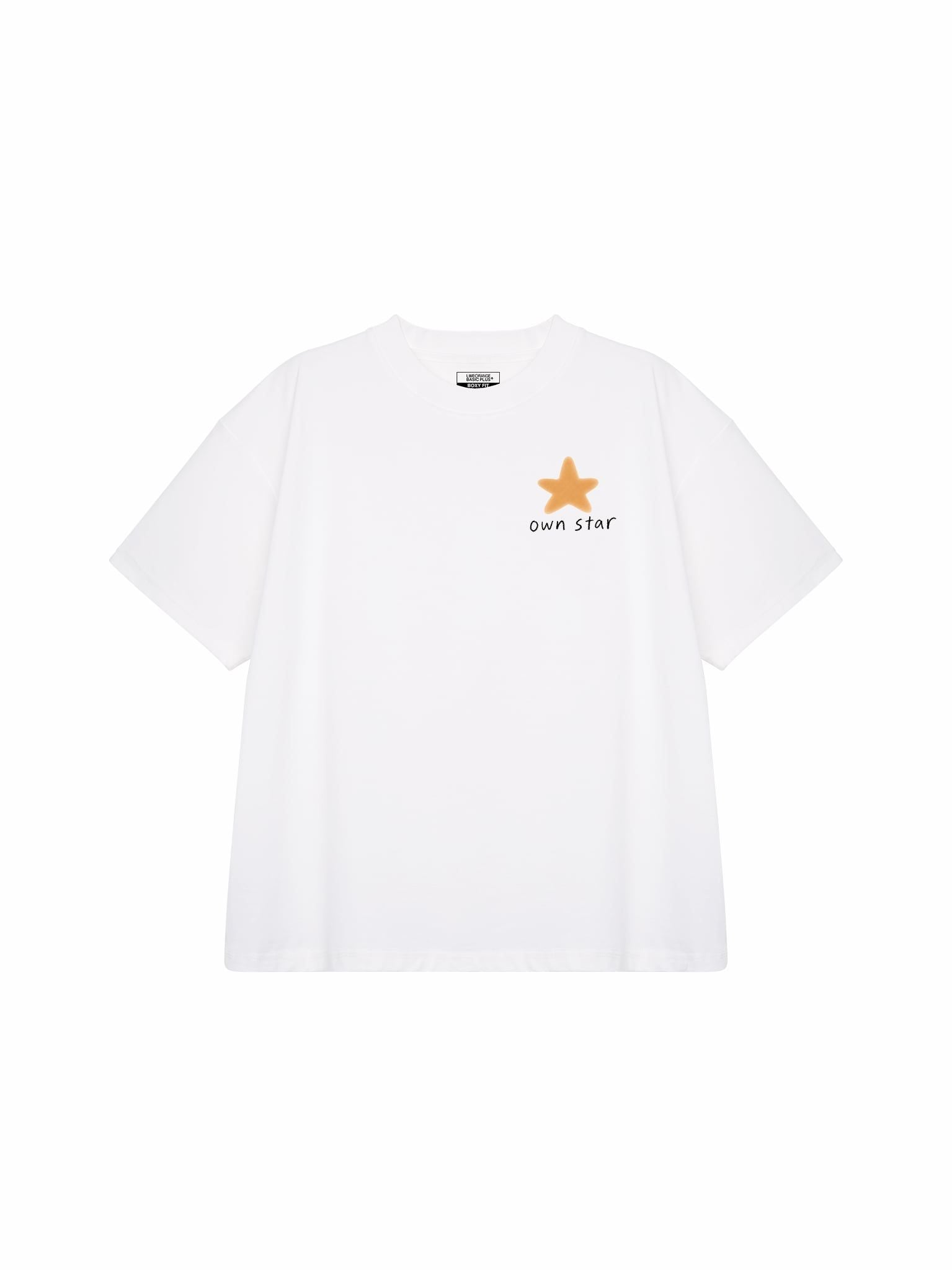 Áo Thun Boxy Fit Graphic Shine With Your Own Stars LIMEORANGE