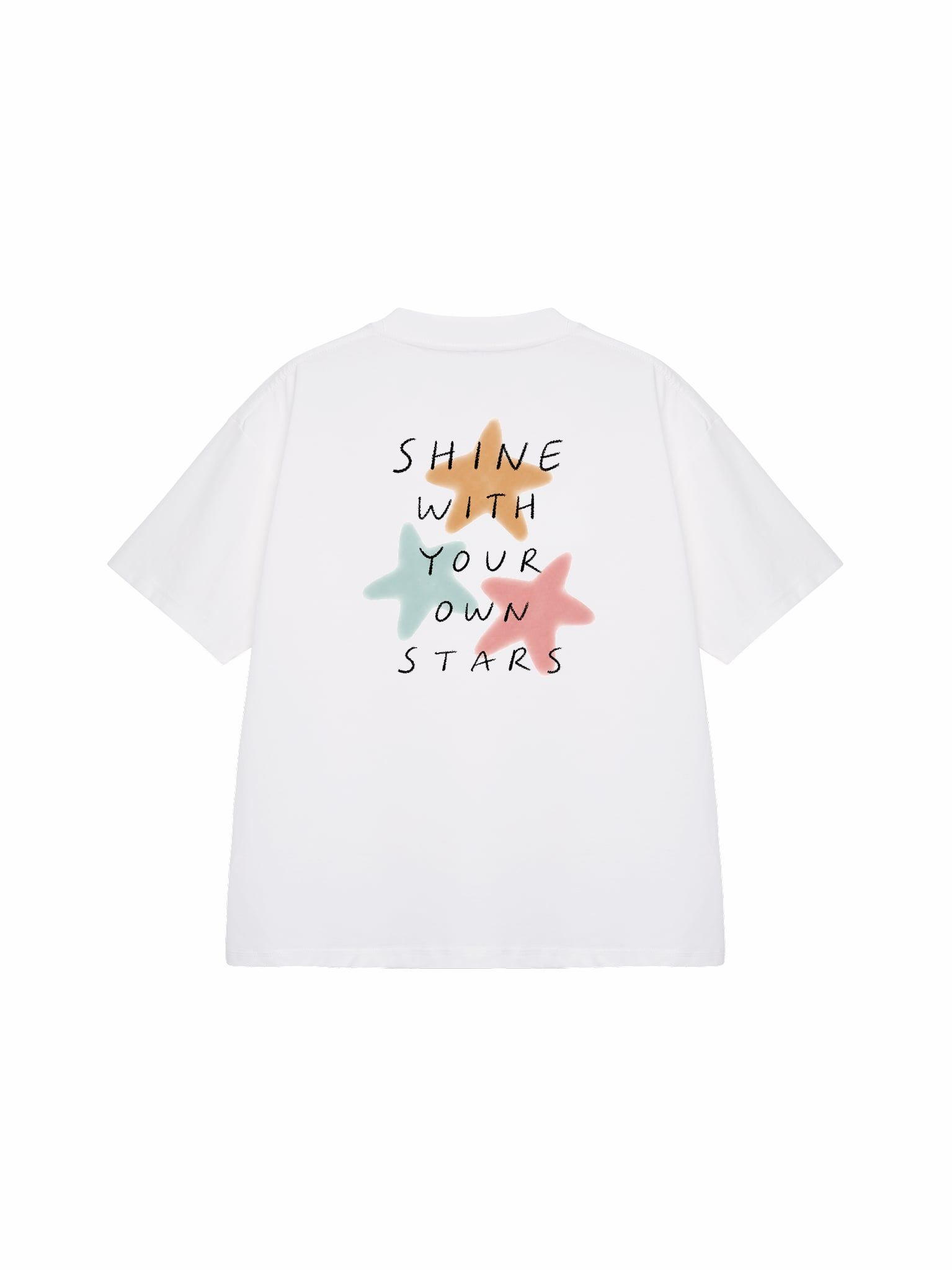 Áo Thun Boxy Fit Graphic Shine With Your Own Stars LIMEORANGE