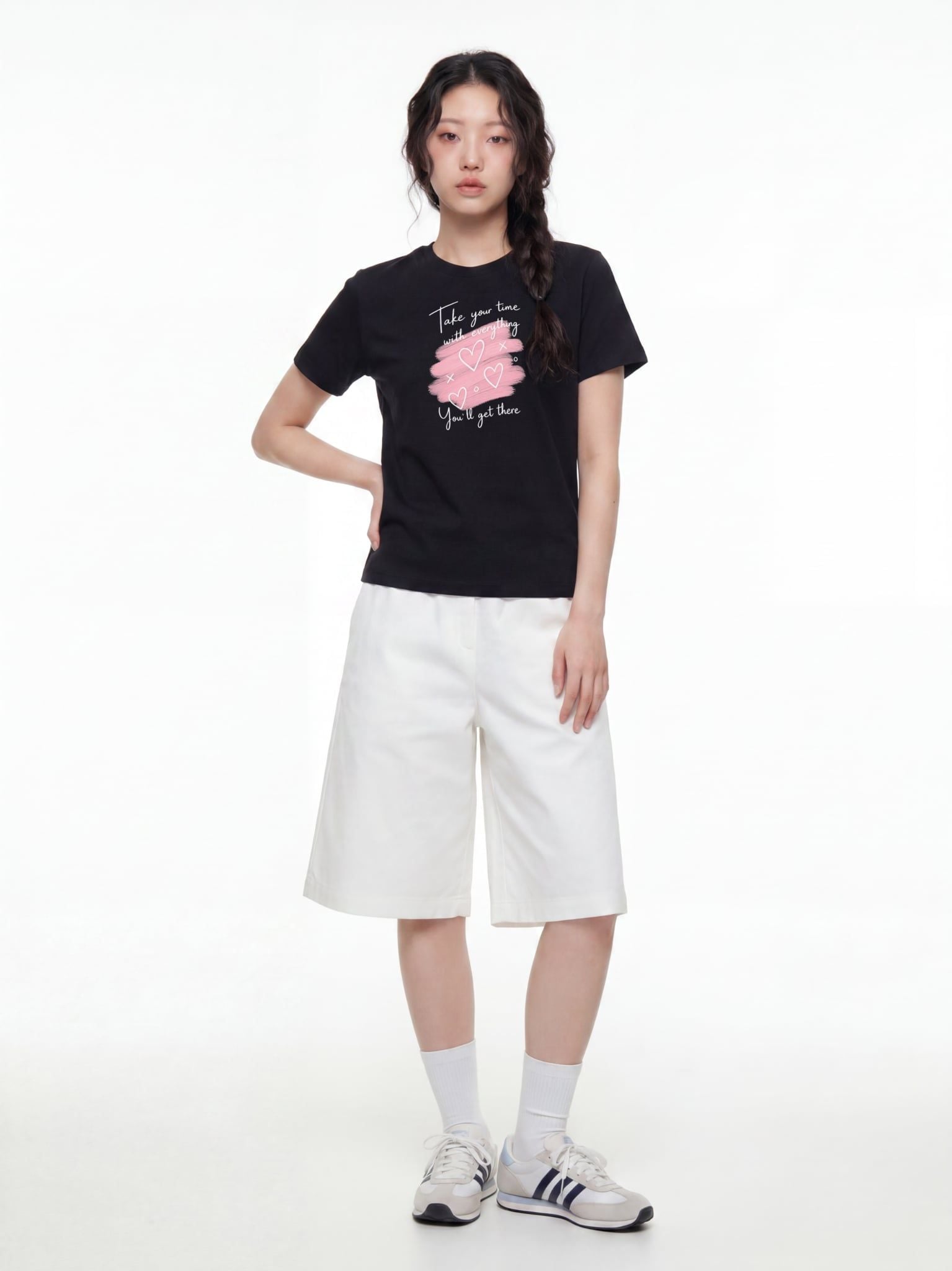 Áo Thun Baby Fit Graphic Take Your Time With Everything LIMEORANGE