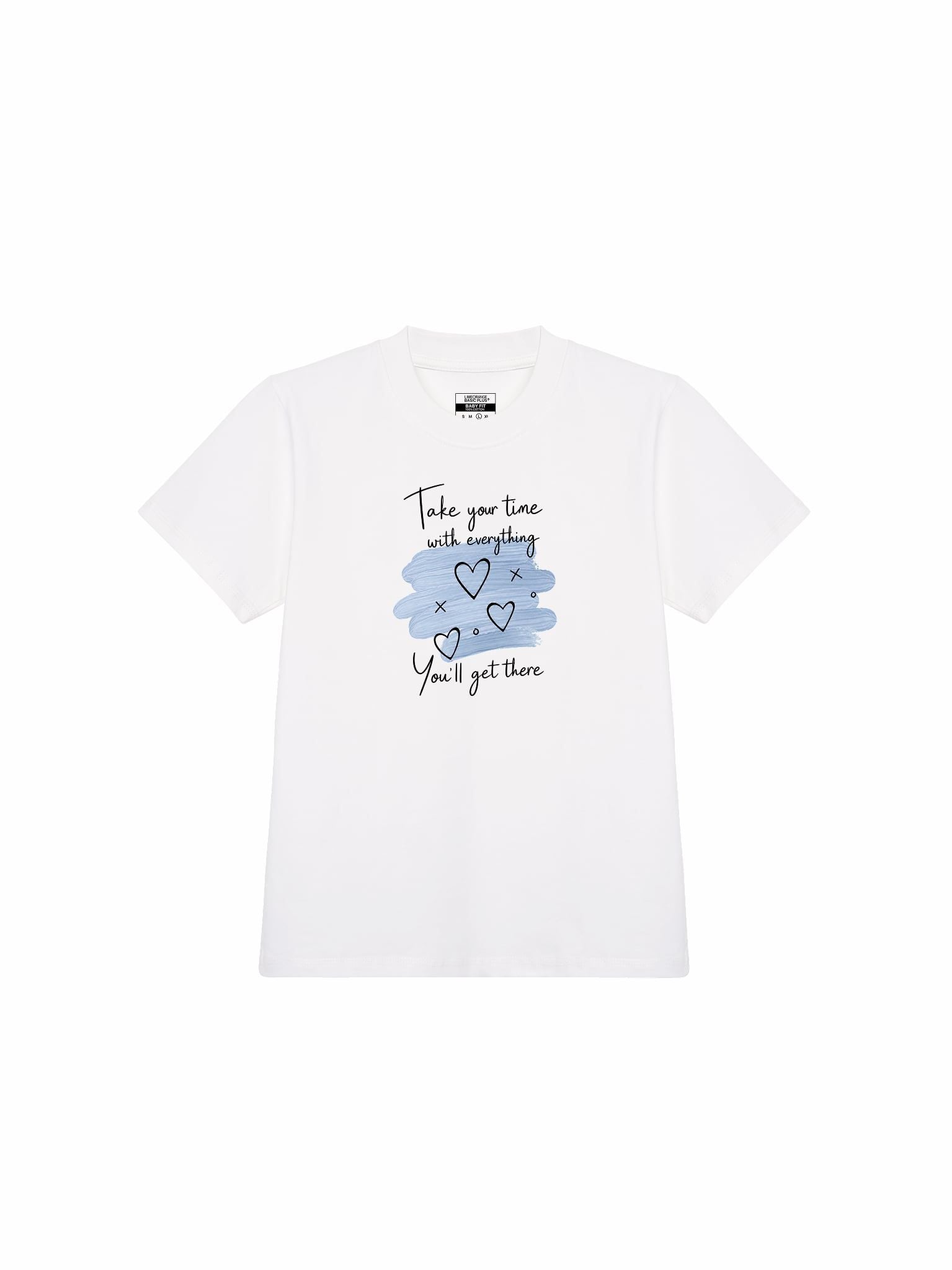 Áo Thun Baby Fit Graphic Take Your Time With Everything LIMEORANGE