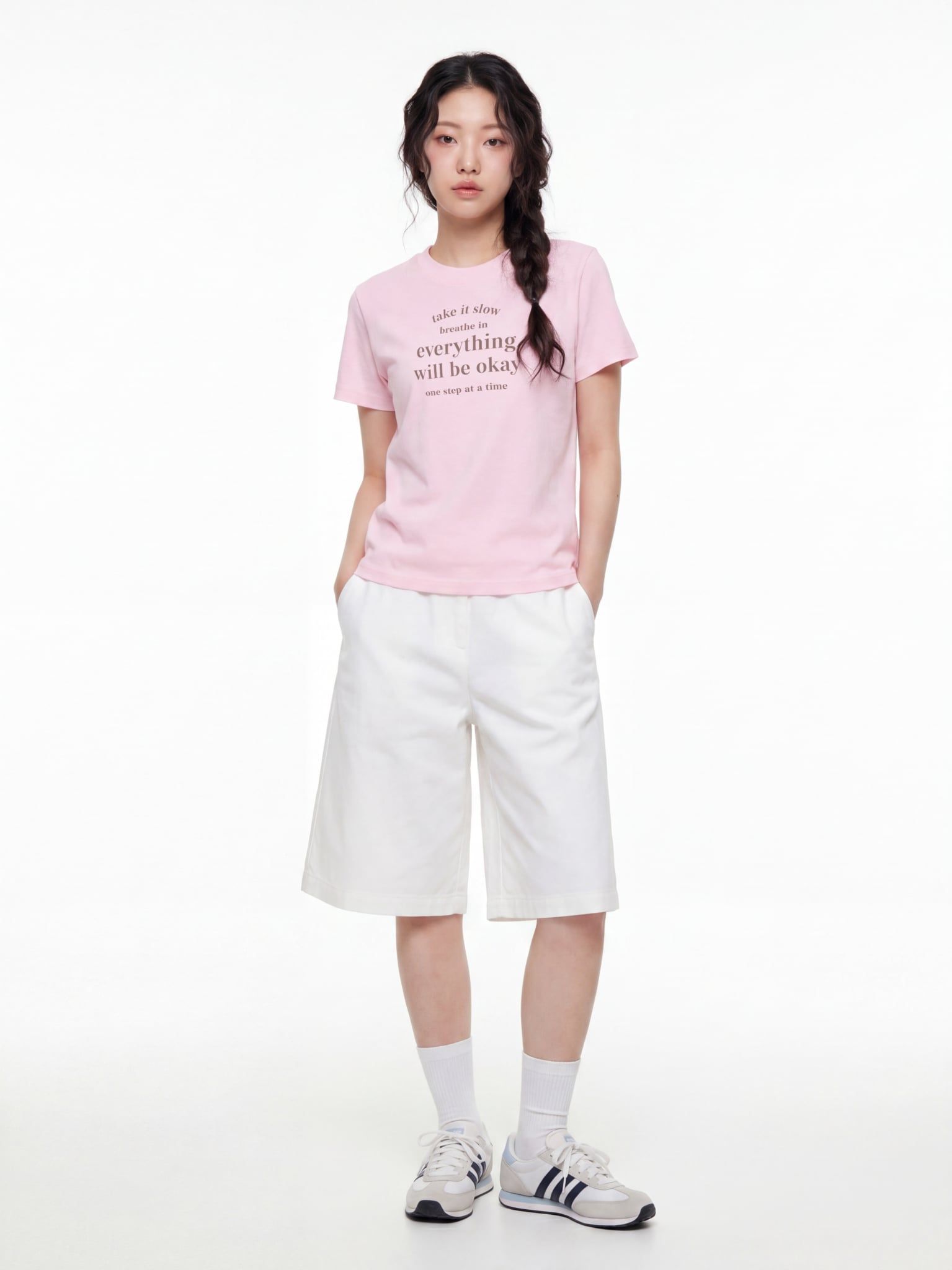 Áo Thun Baby Fit Graphic Everything Will Be Okay LIMEORANGE