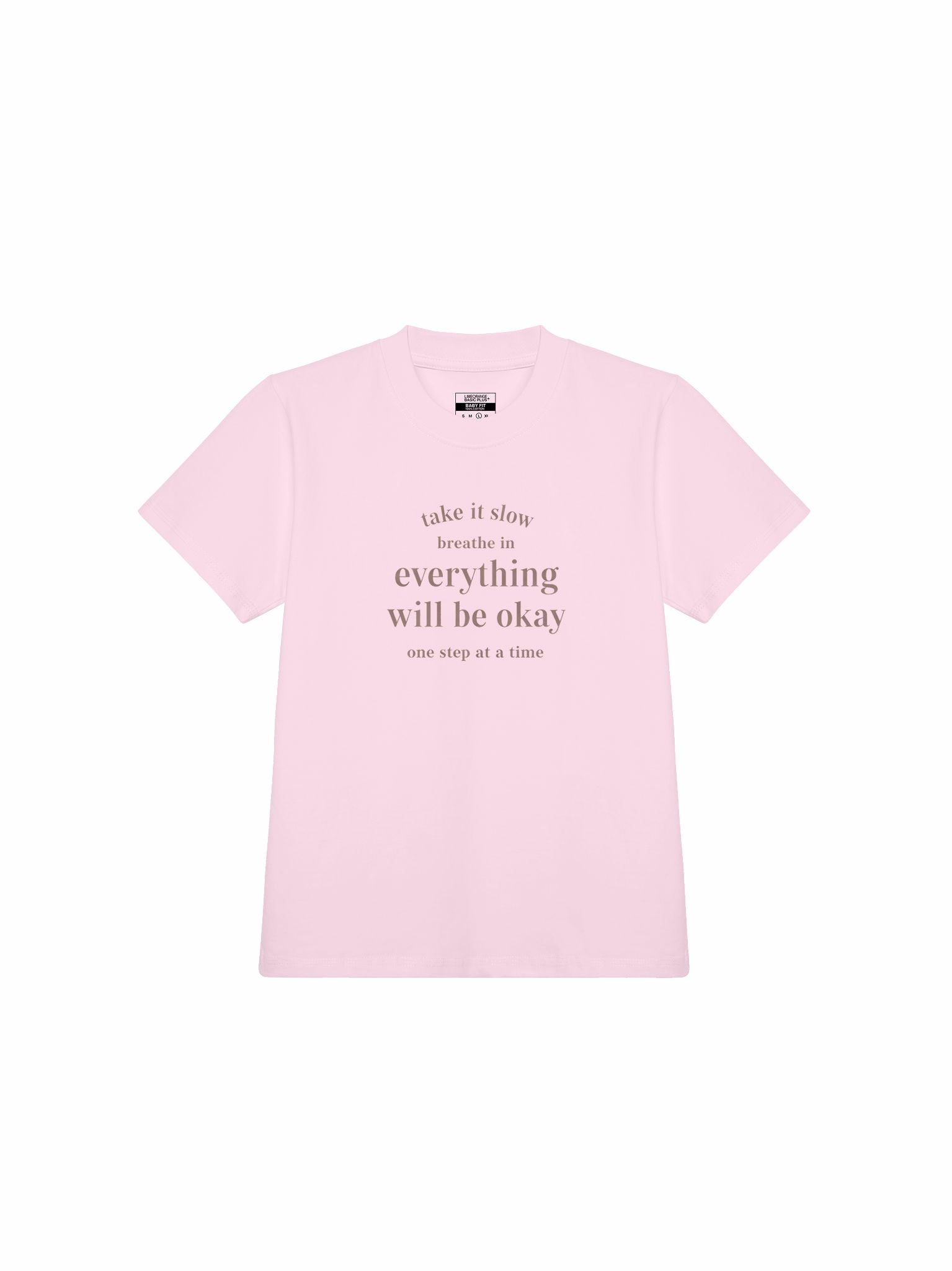 Áo Thun Baby Fit Graphic Everything Will Be Okay LIMEORANGE