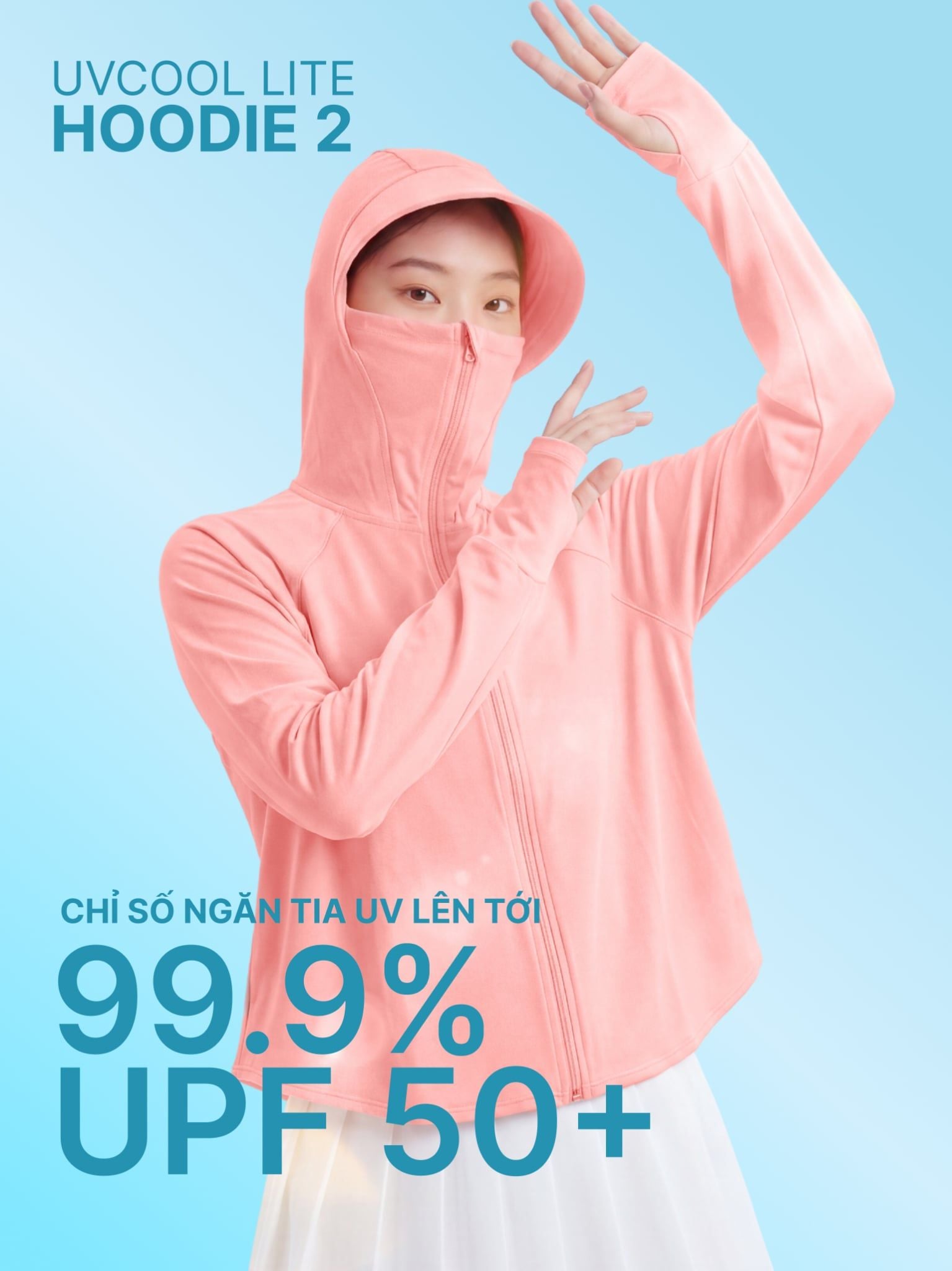 Áo Khoác Nữ Cánh Dơi UV Cool Lite Hoodie 2 Thun Lạnh Chống Tia UV LIMEORANGE