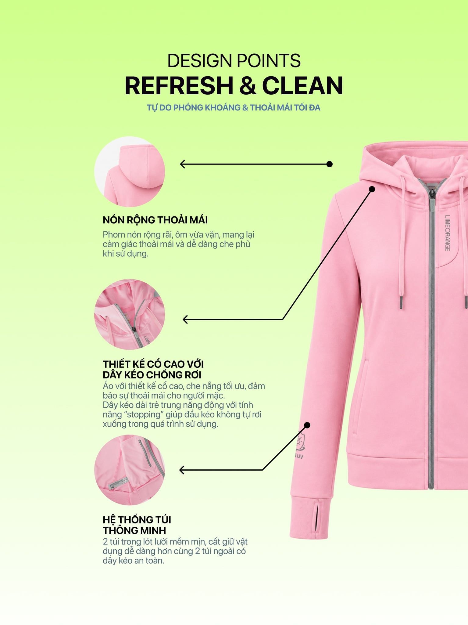 Áo Khoác Cotton Nữ Chống Nắng Chống Tia UV 99,8% Hoodie A8