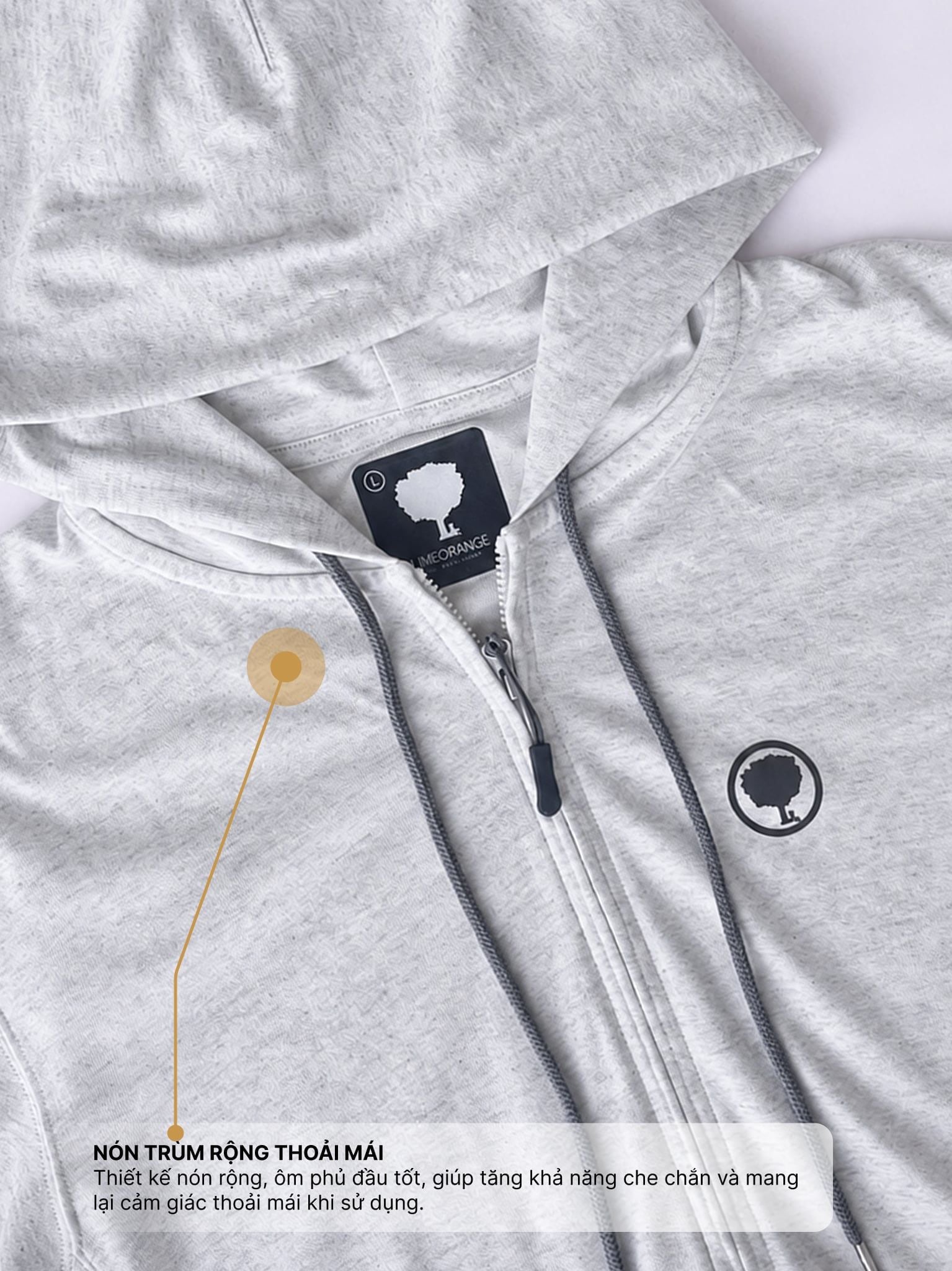 Áo Khoác Cotton Unisex form rộng BASIC STORY HOODIE