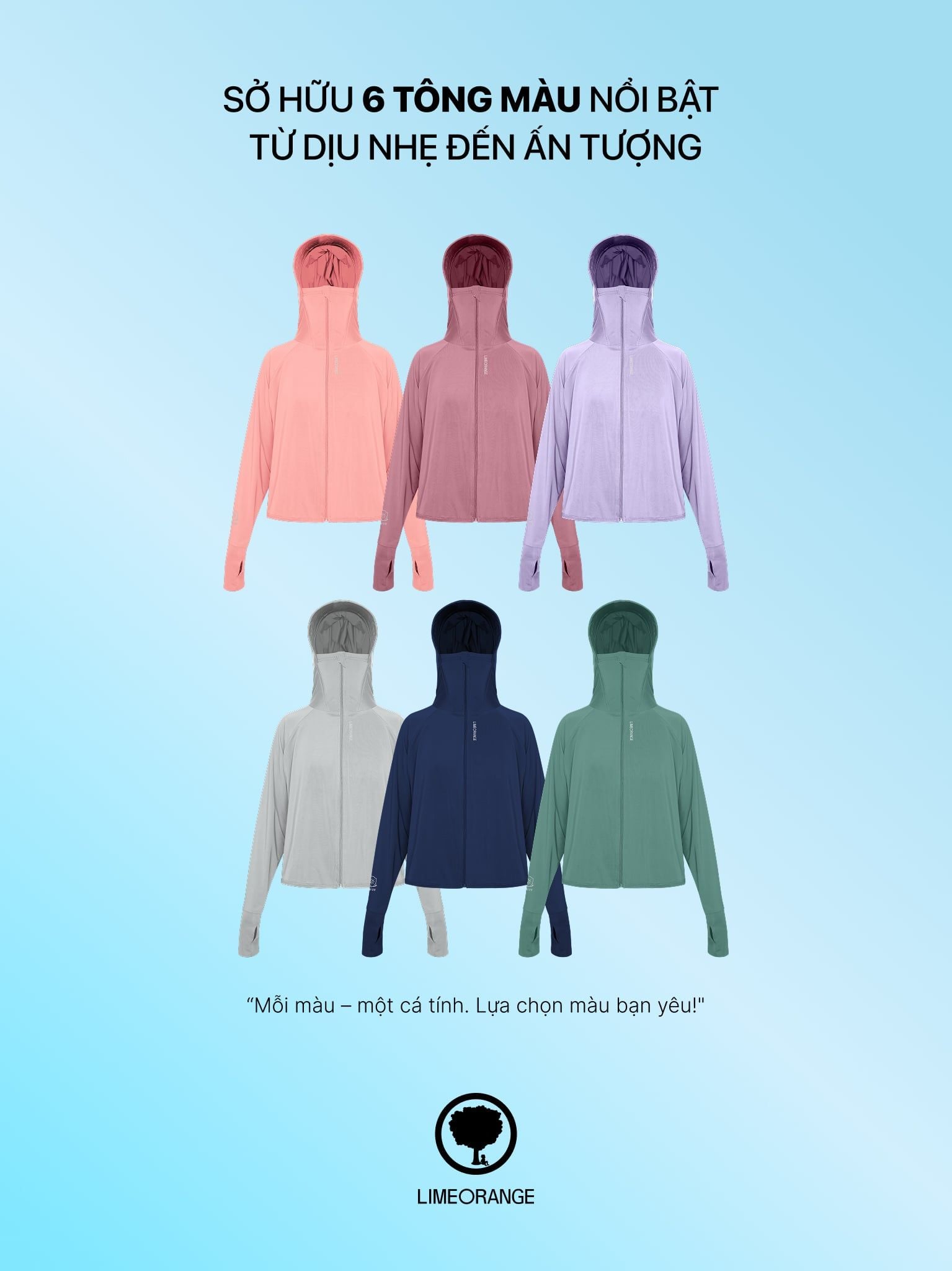Áo Khoác Nữ Cánh Dơi UV Cool Lite Hoodie 2 Thun Lạnh Chống Tia UV LIMEORANGE
