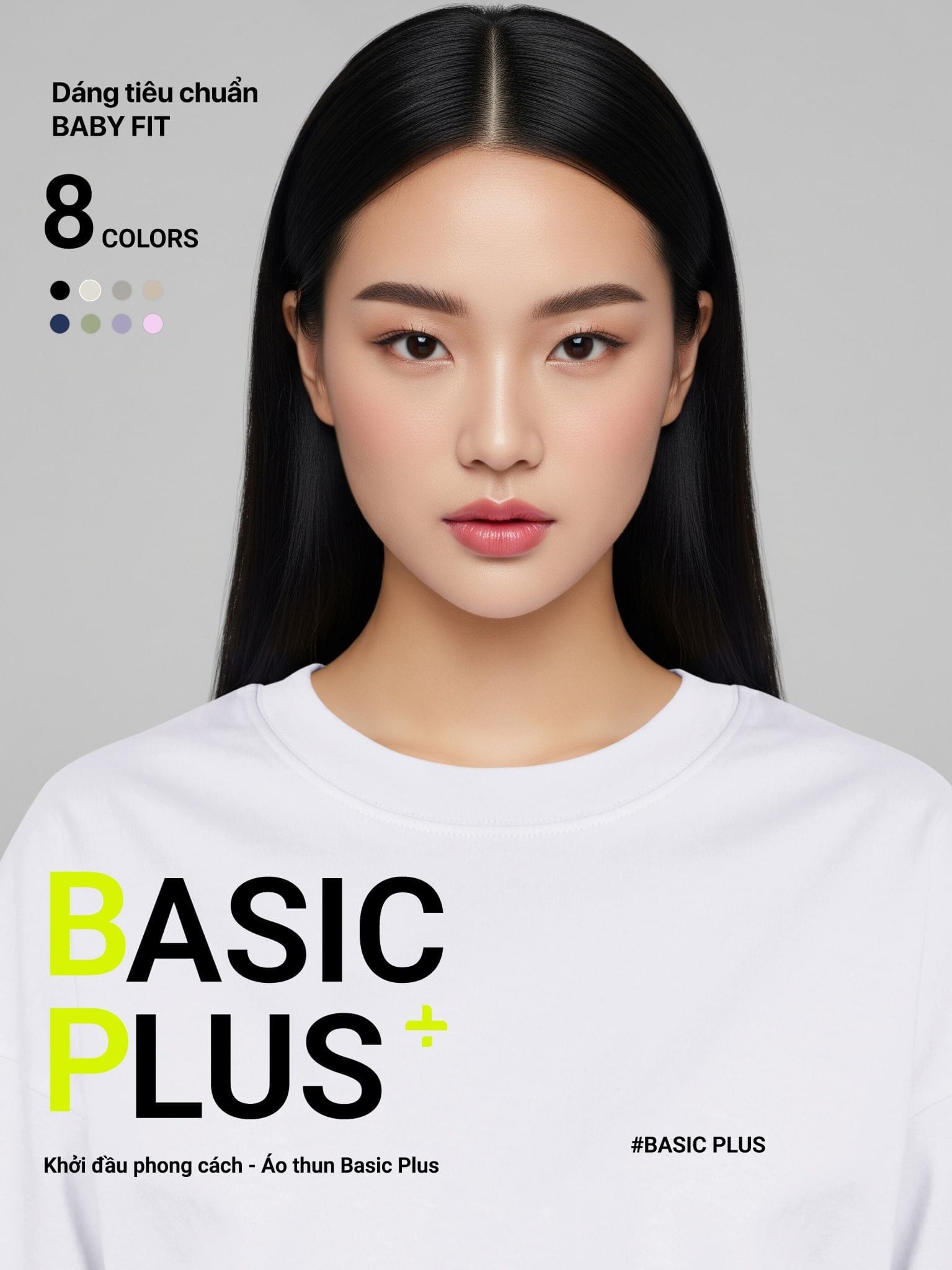 Áo Thun Nữ Trơn Baby Fit Cotton 230gsm - Baby Fit For Basic Plus 5