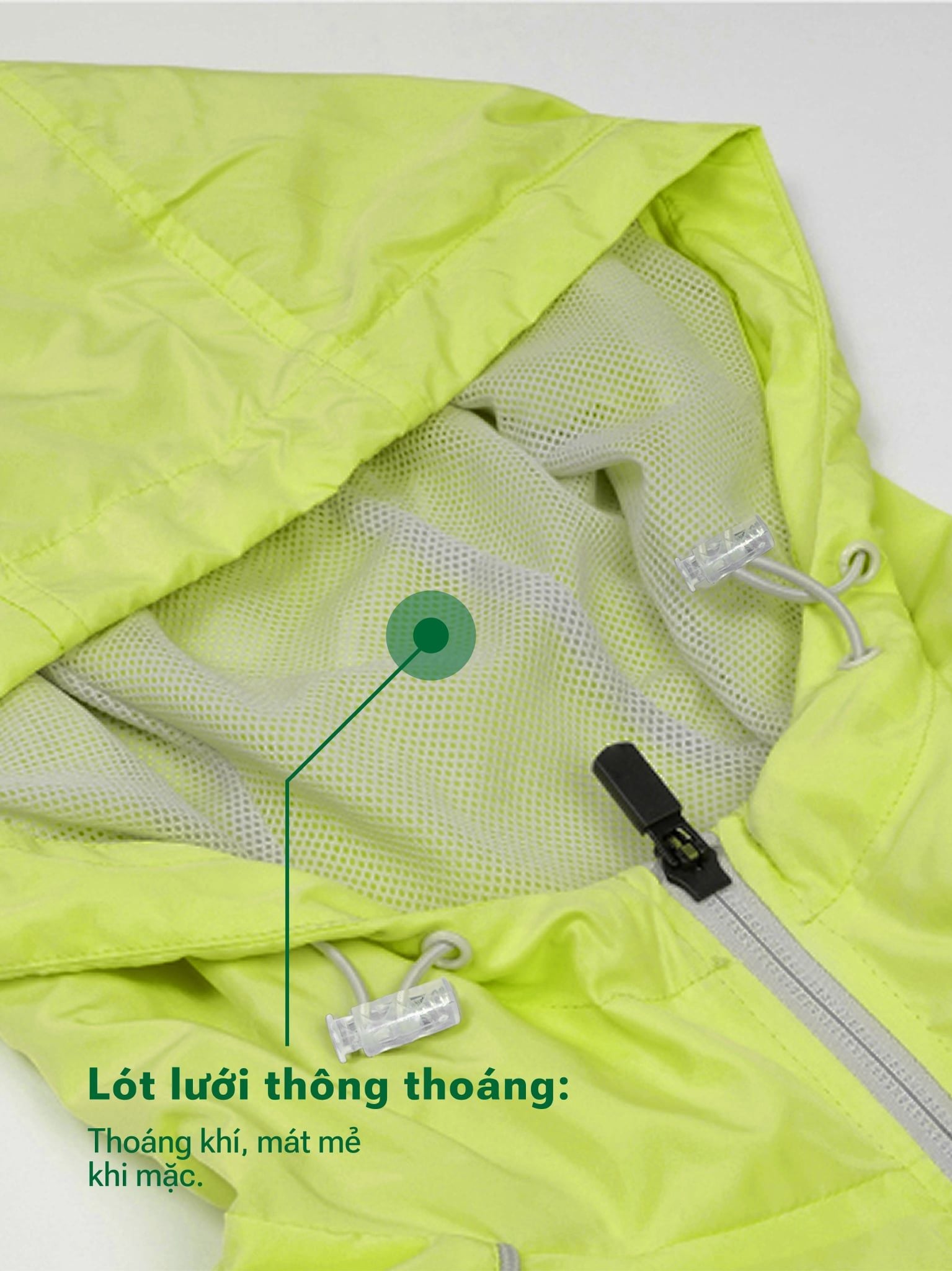 Áo Khoác Dù Nữ Dáng Lửng Chống Nắng Trượt Nước Windstopper 10 LIMEORANGE