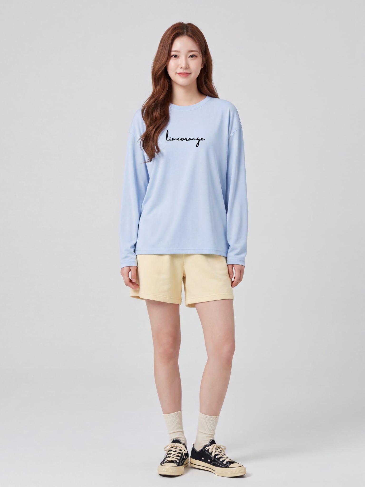 Áo Thun Nữ Tay Dài Slub Cotton LIMEORANGE