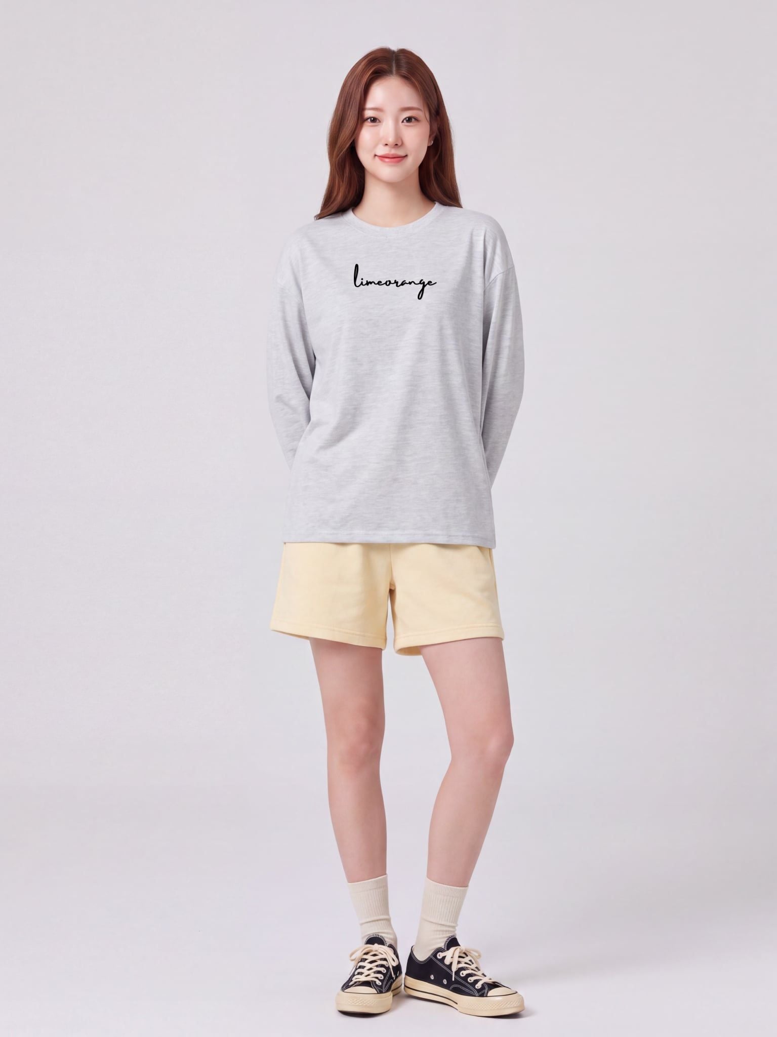 Áo Thun Nữ Tay Dài Slub Cotton LIMEORANGE