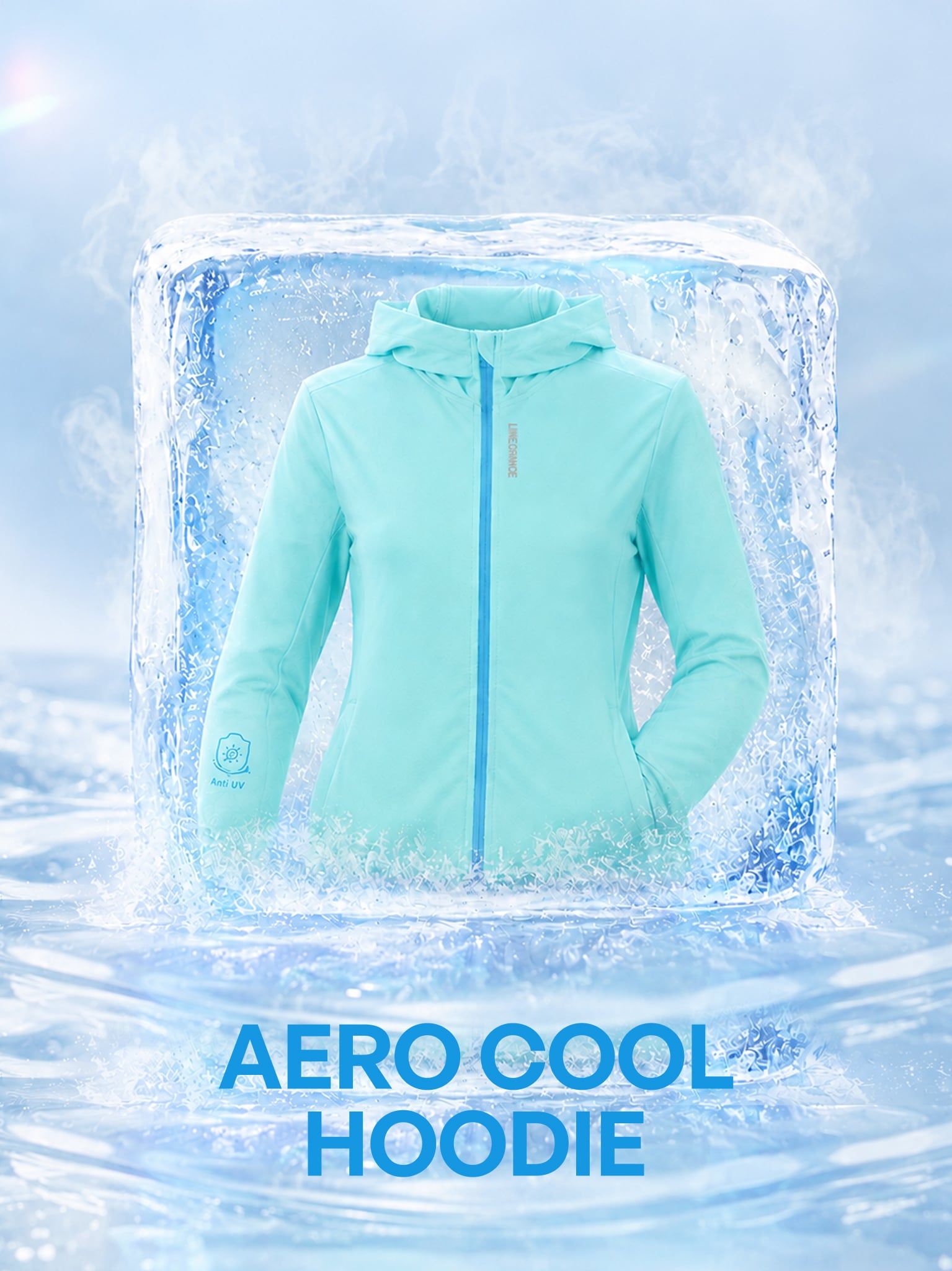 Áo Khoác Nữ Vải Co Giãn Chống Nắng, Chống Tia UV Aerocool Hoodie LIMEORANGE