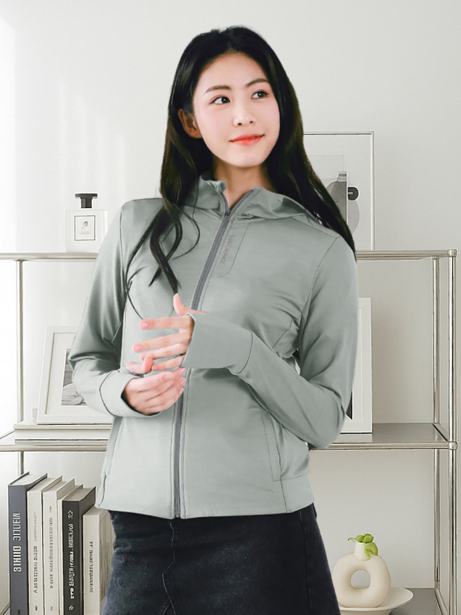 Áo khoác chống nắng, kháng khuẩn - AIR HOODIE HARDSKIN 3 - Xám