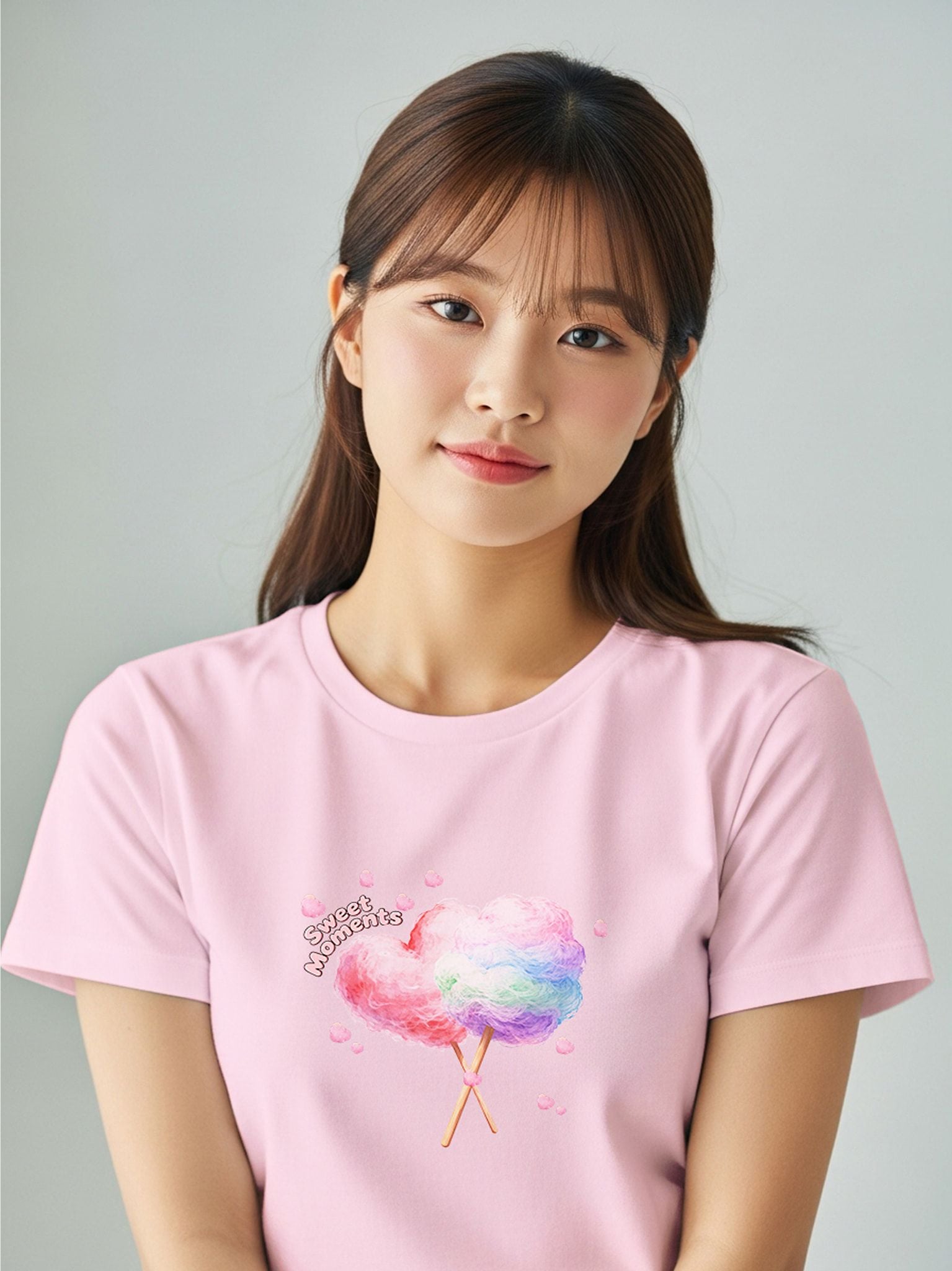 Áo thun hình in nữ - Messages of Joy, Worn with Love Collection - Hồng