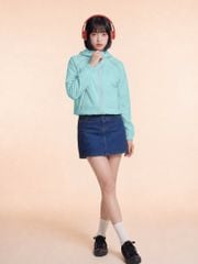 Áo Khoác Dù Nữ Dáng Lửng Chống Nắng Trượt Nước Windstopper 10 LIMEORANGE