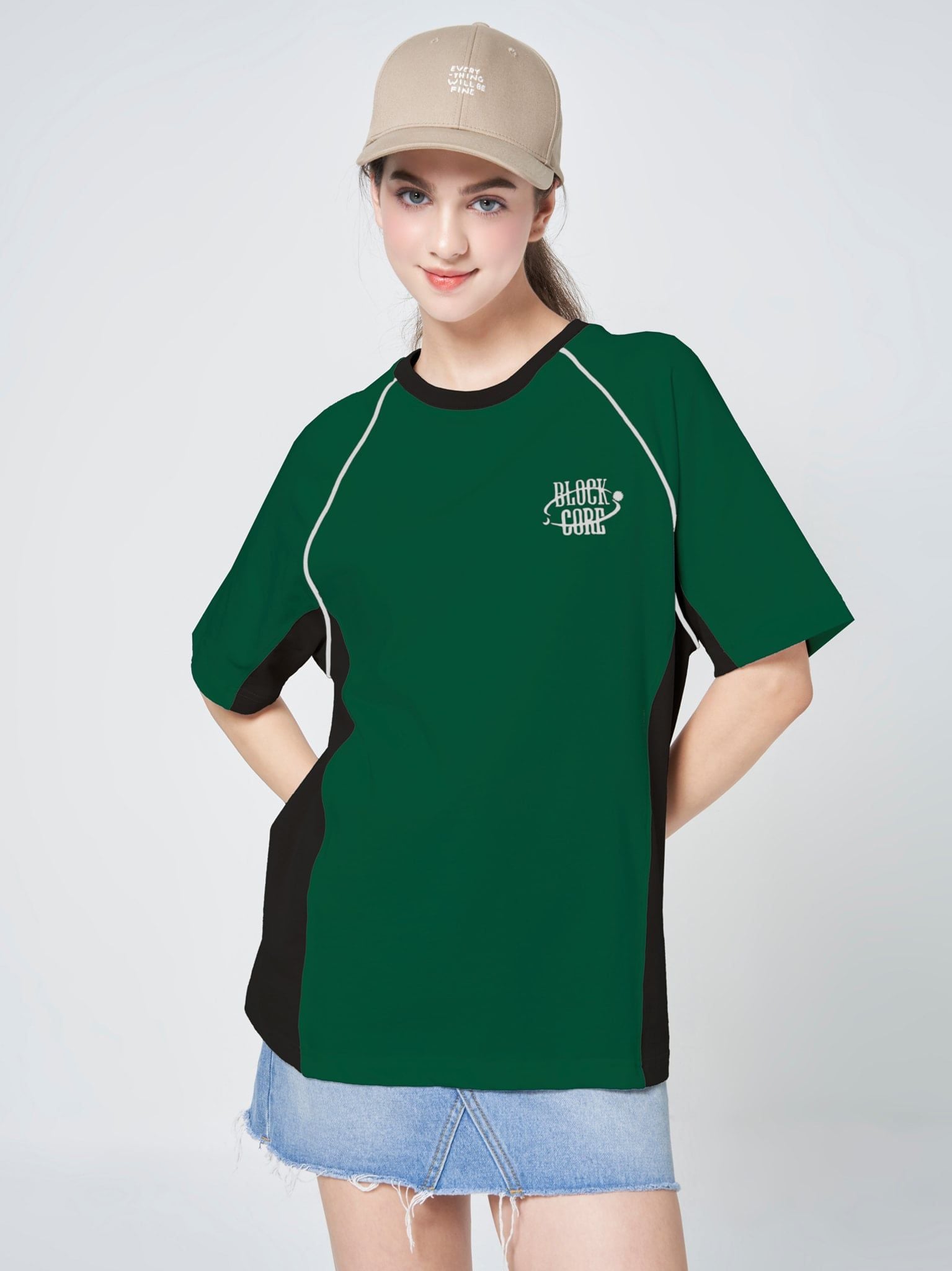 Áo thun phom rộng Unisex - Newcore T-shirt - Xanh Lá